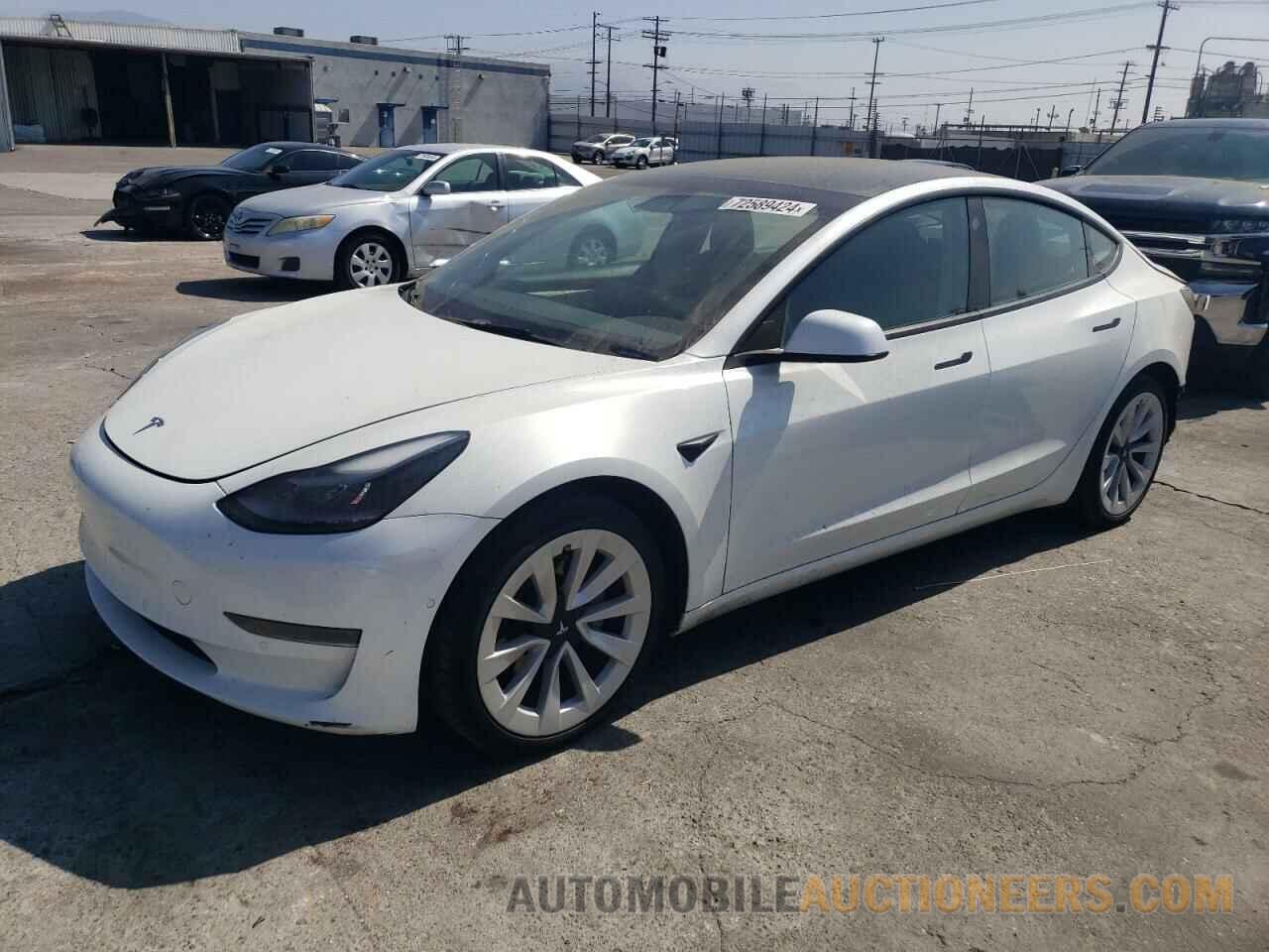 5YJ3E1EA8NF170007 TESLA MODEL 3 2022