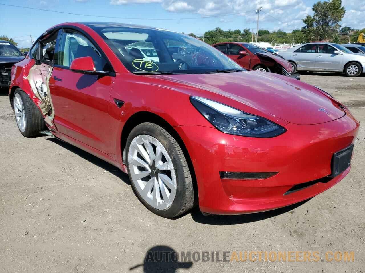 5YJ3E1EA8NF187762 TESLA MODEL 3 2022