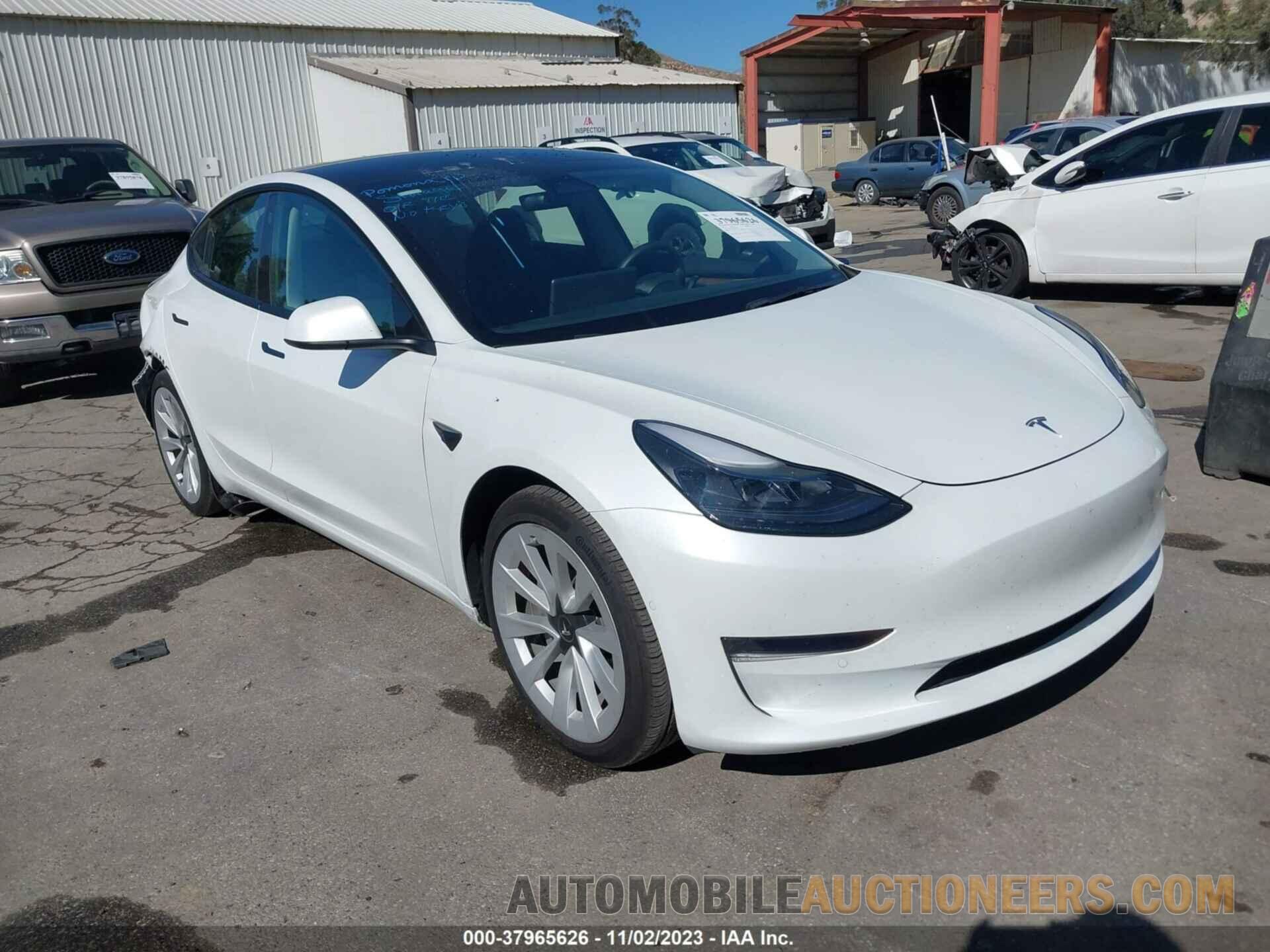 5YJ3E1EA8NF200655 TESLA MODEL 3 2022