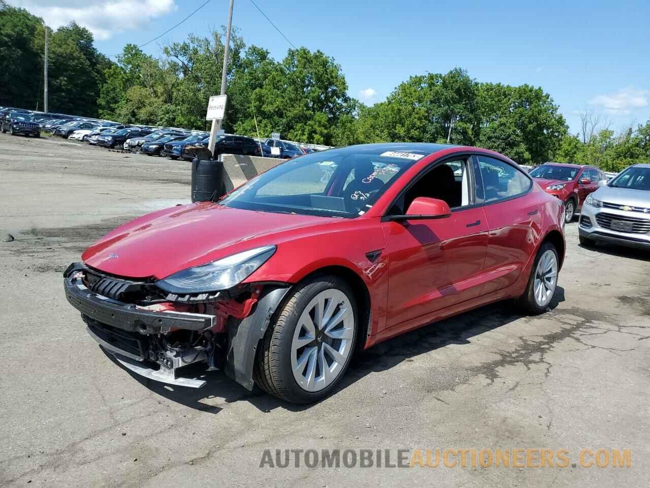 5YJ3E1EA8NF288333 TESLA MODEL 3 2022