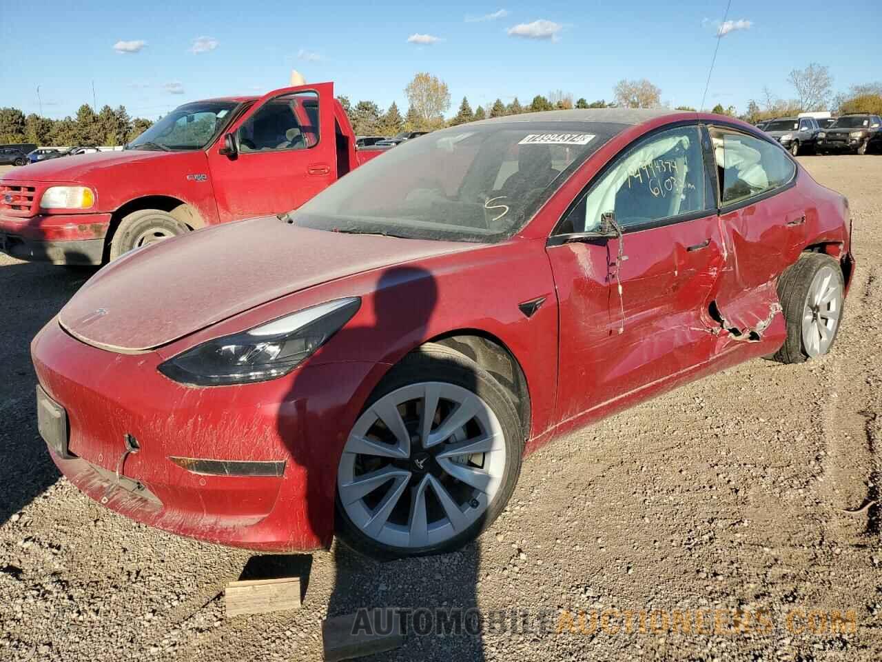 5YJ3E1EA8NF289580 TESLA MODEL 3 2022