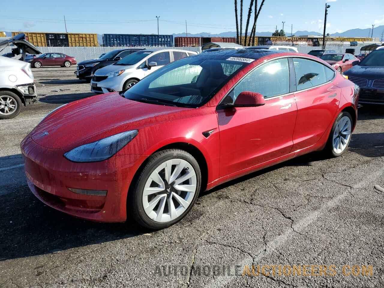 5YJ3E1EA8NF290776 TESLA MODEL 3 2022