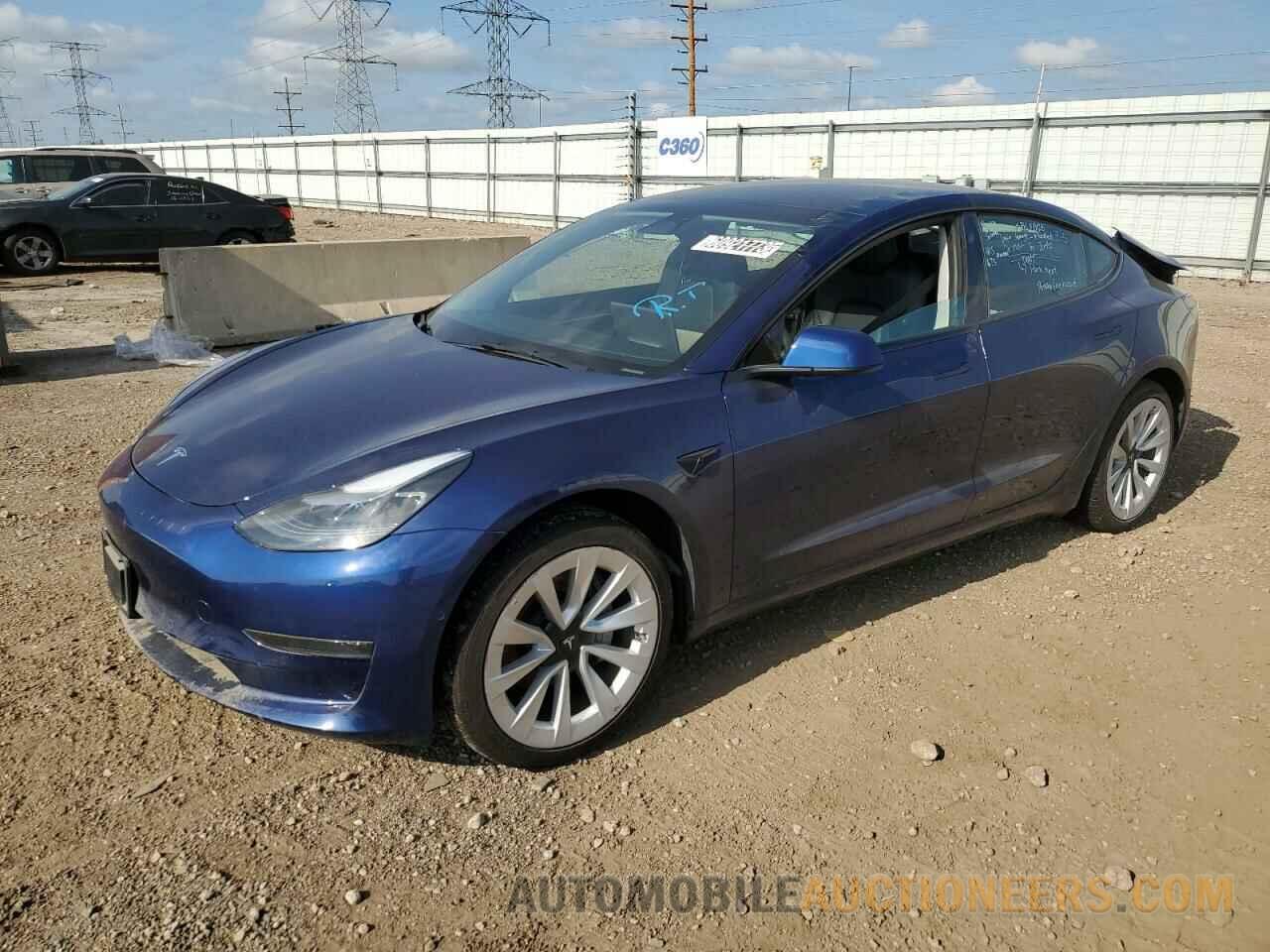 5YJ3E1EA8NF304143 TESLA MODEL 3 2022