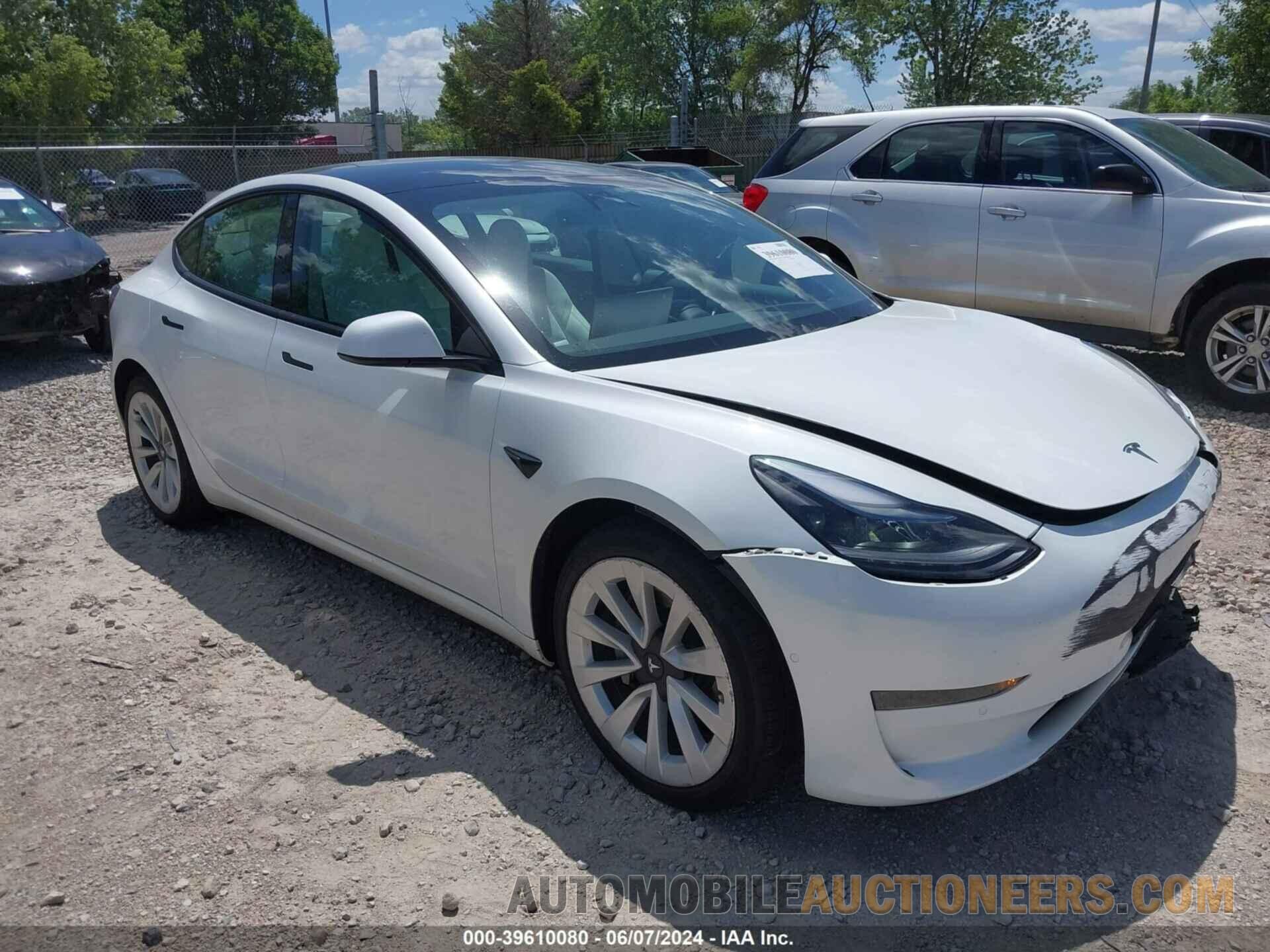 5YJ3E1EA8NF314803 TESLA MODEL 3 2022