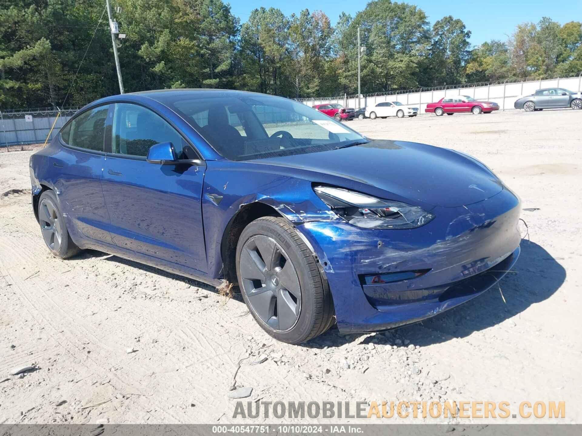 5YJ3E1EA8NF331648 TESLA MODEL 3 2022