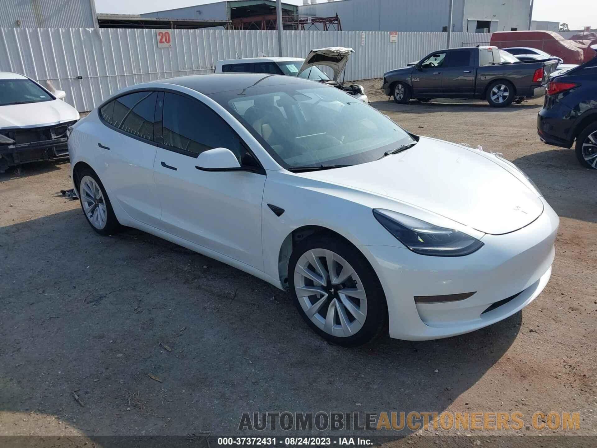 5YJ3E1EA8NF349678 TESLA MODEL 3 2022