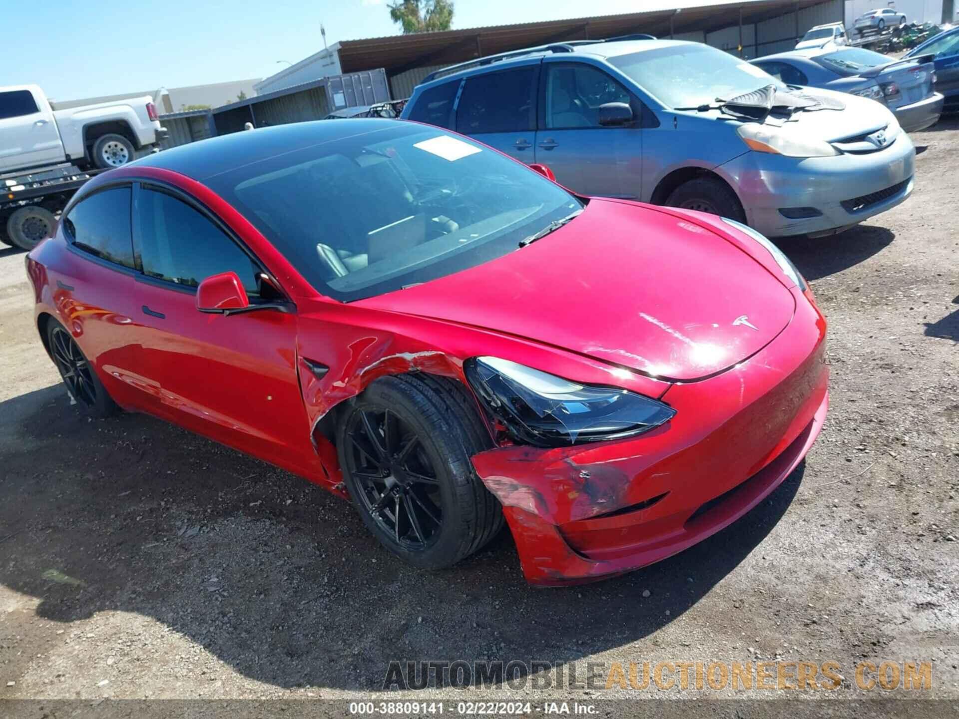 5YJ3E1EA8NF353357 TESLA MODEL 3 2022