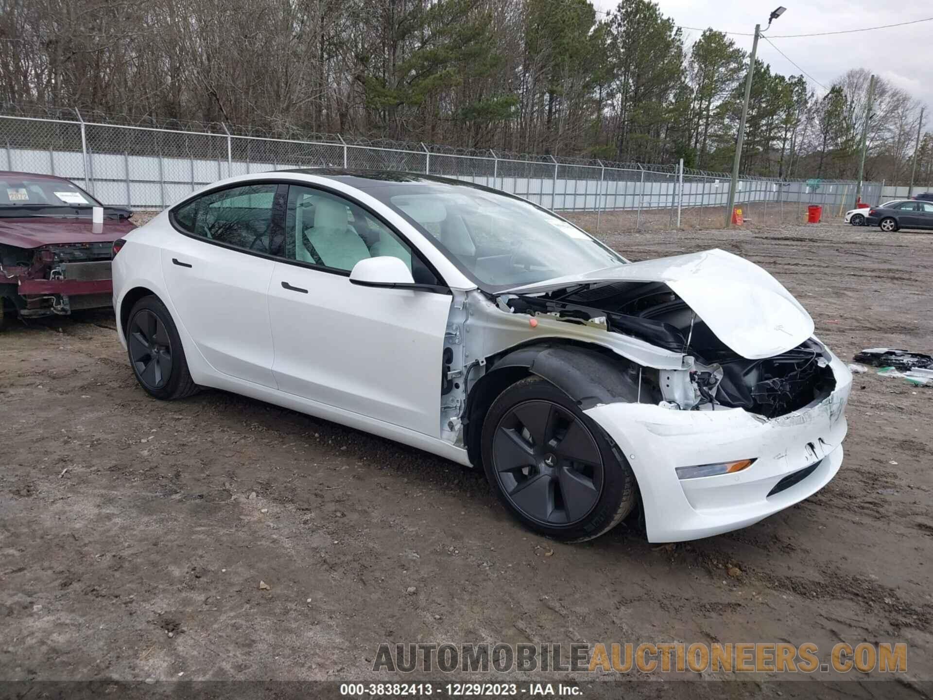 5YJ3E1EA8NF357053 TESLA MODEL 3 2022