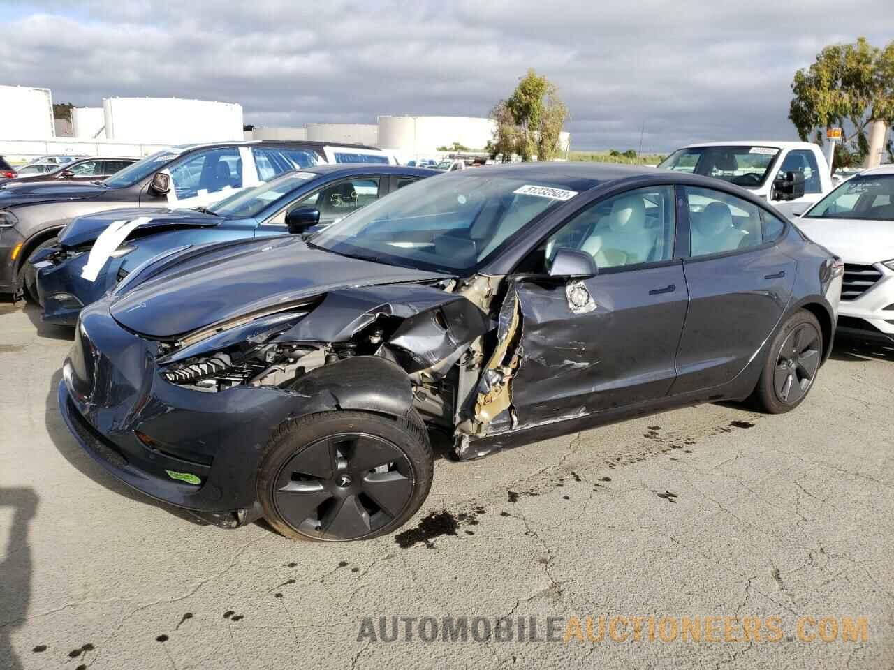 5YJ3E1EA8NF375245 TESLA MODEL 3 2022