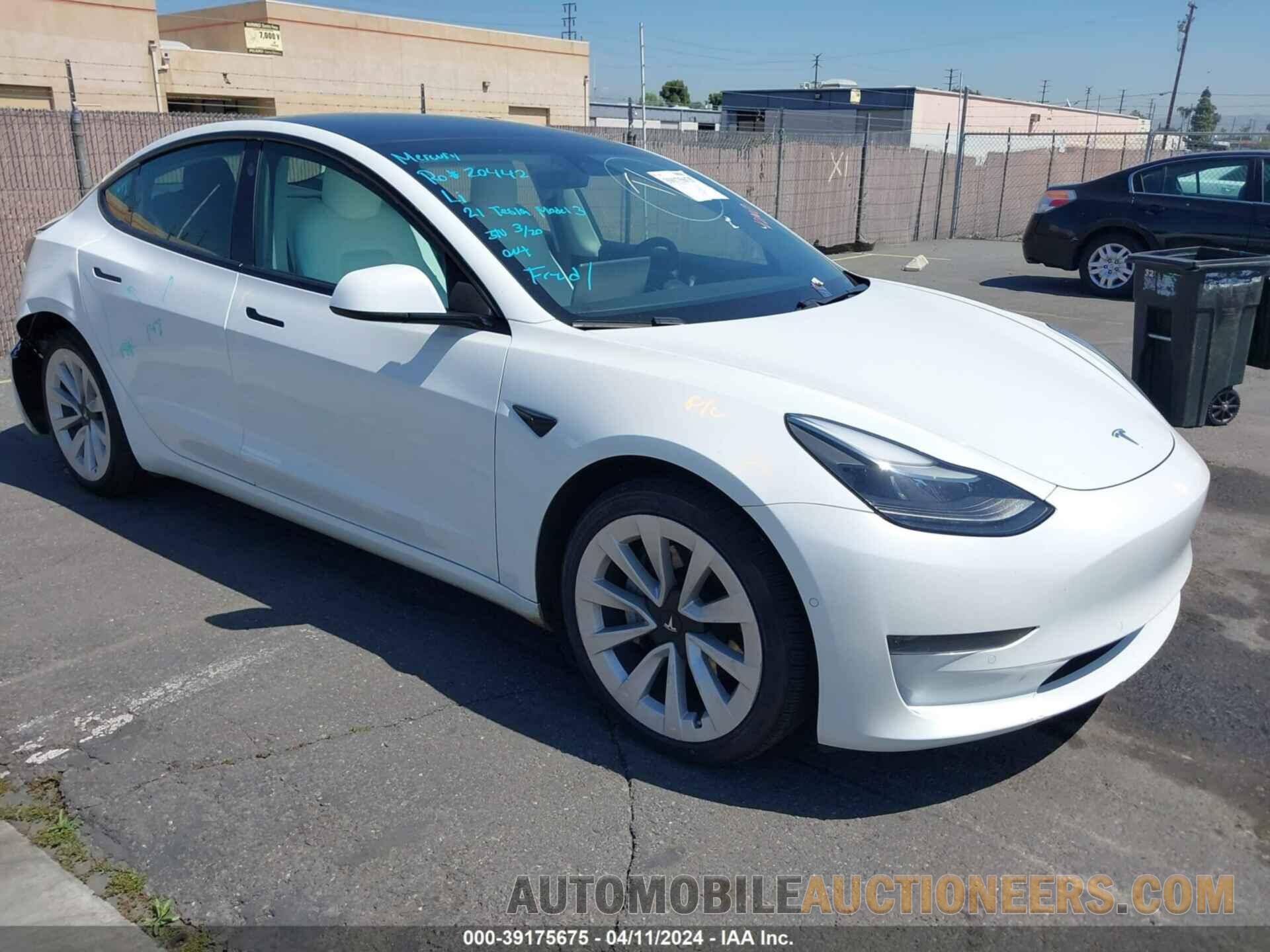 5YJ3E1EA9MF874814 TESLA MODEL 3 2021