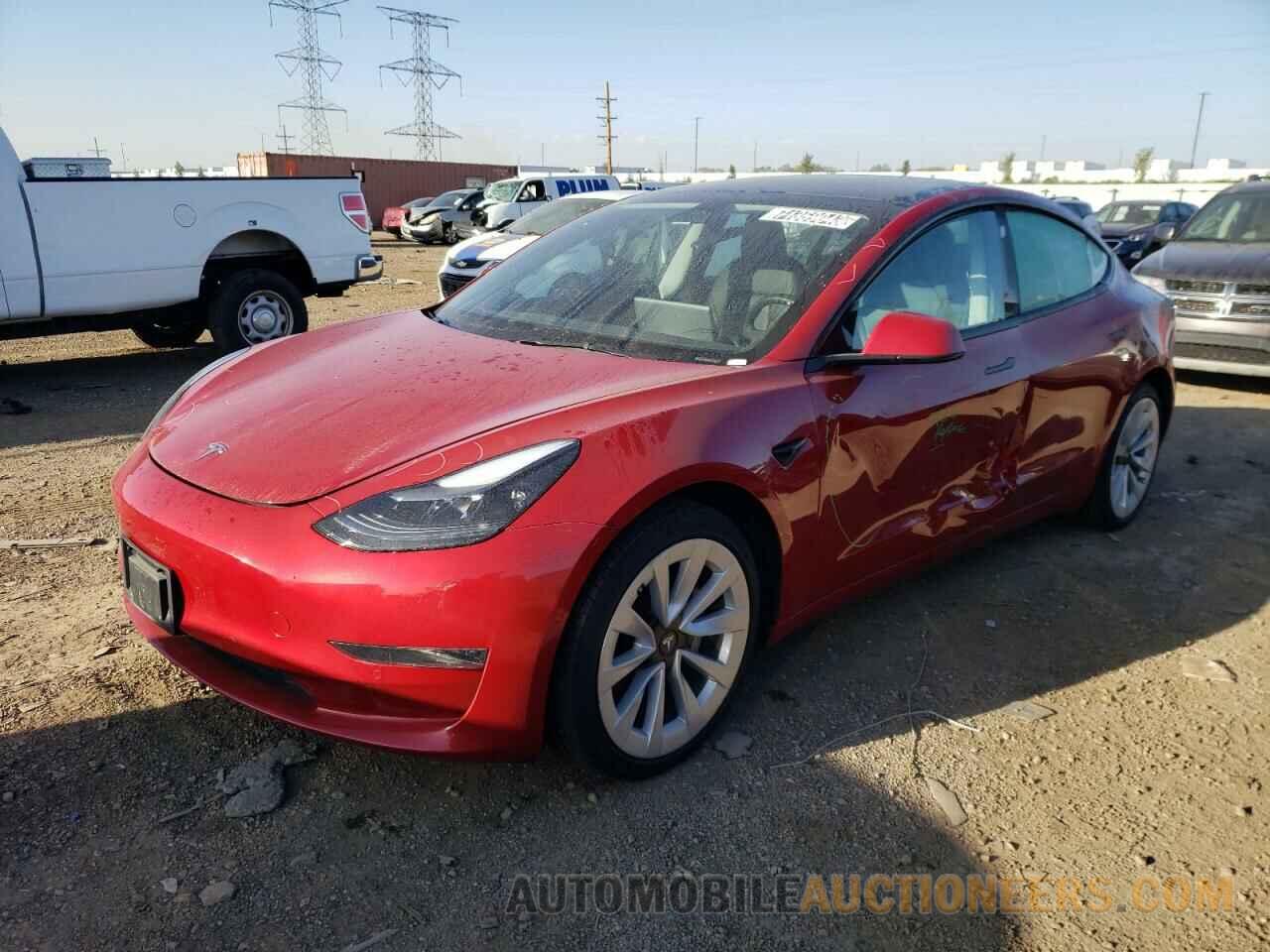 5YJ3E1EA9NF304765 TESLA MODEL 3 2022