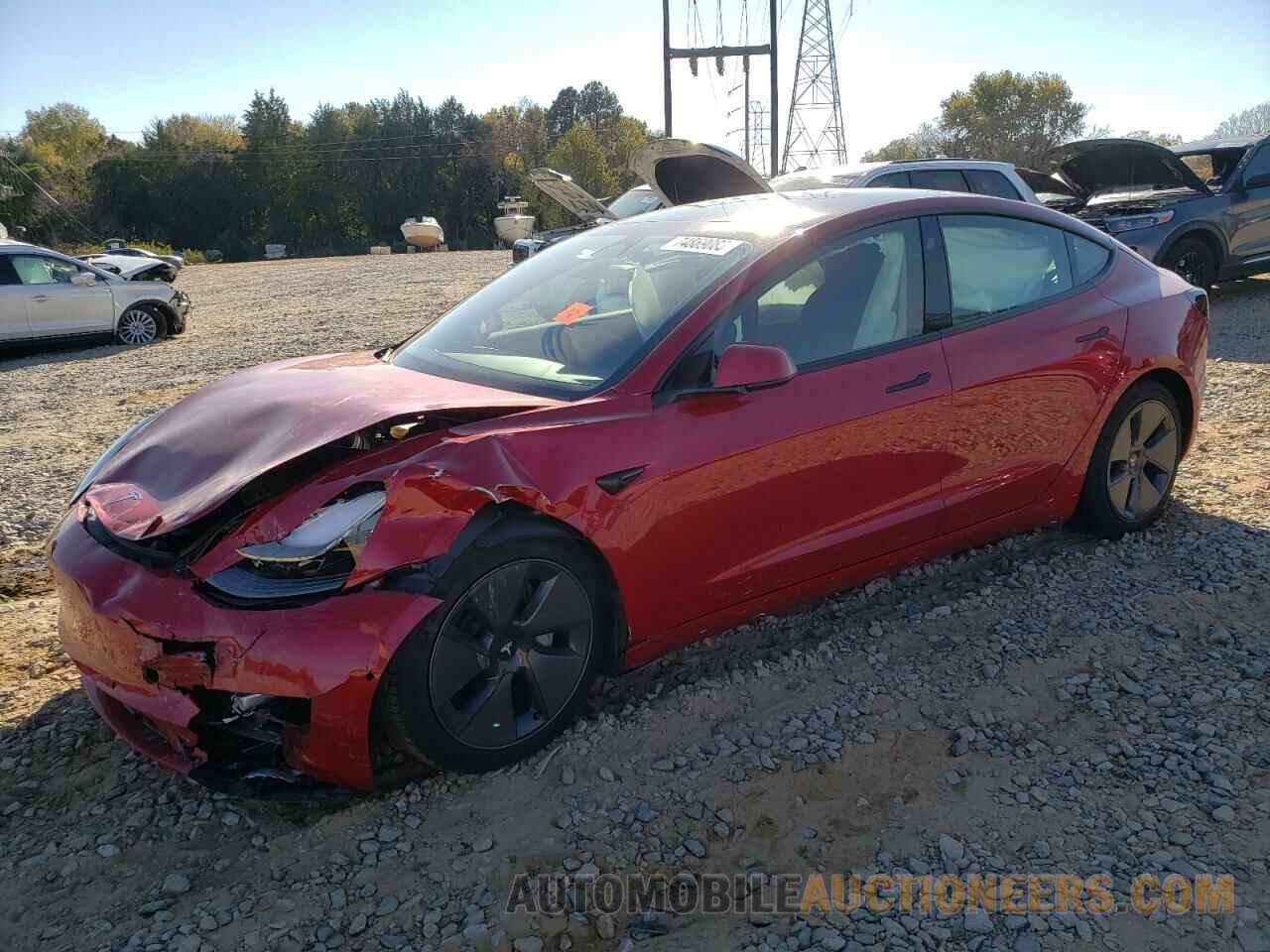 5YJ3E1EA9NF339483 TESLA MODEL 3 2022