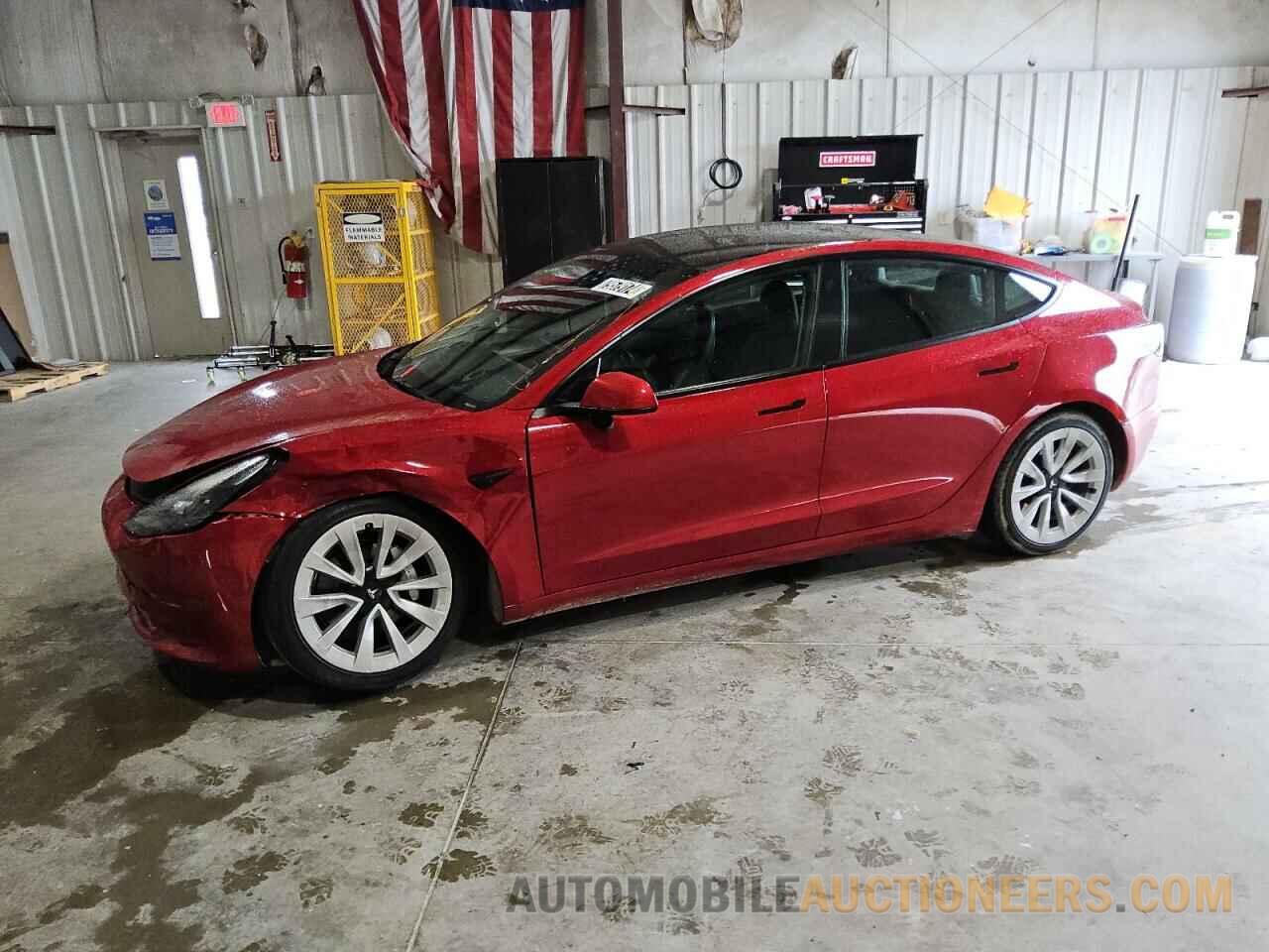 5YJ3E1EA9NF368885 TESLA MODEL 3 2022