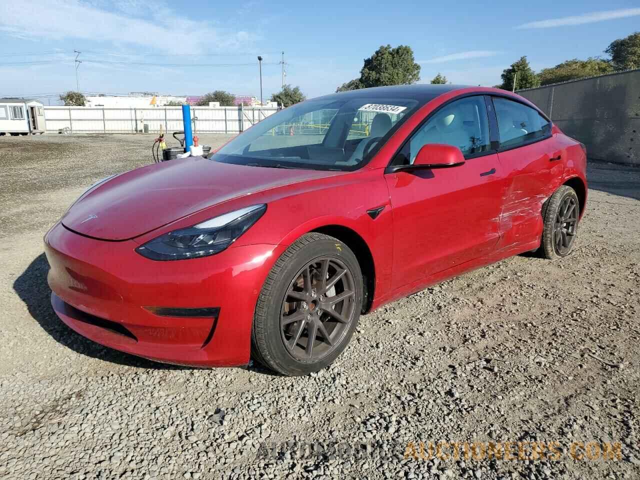 5YJ3E1EA9NF375447 TESLA MODEL 3 2022