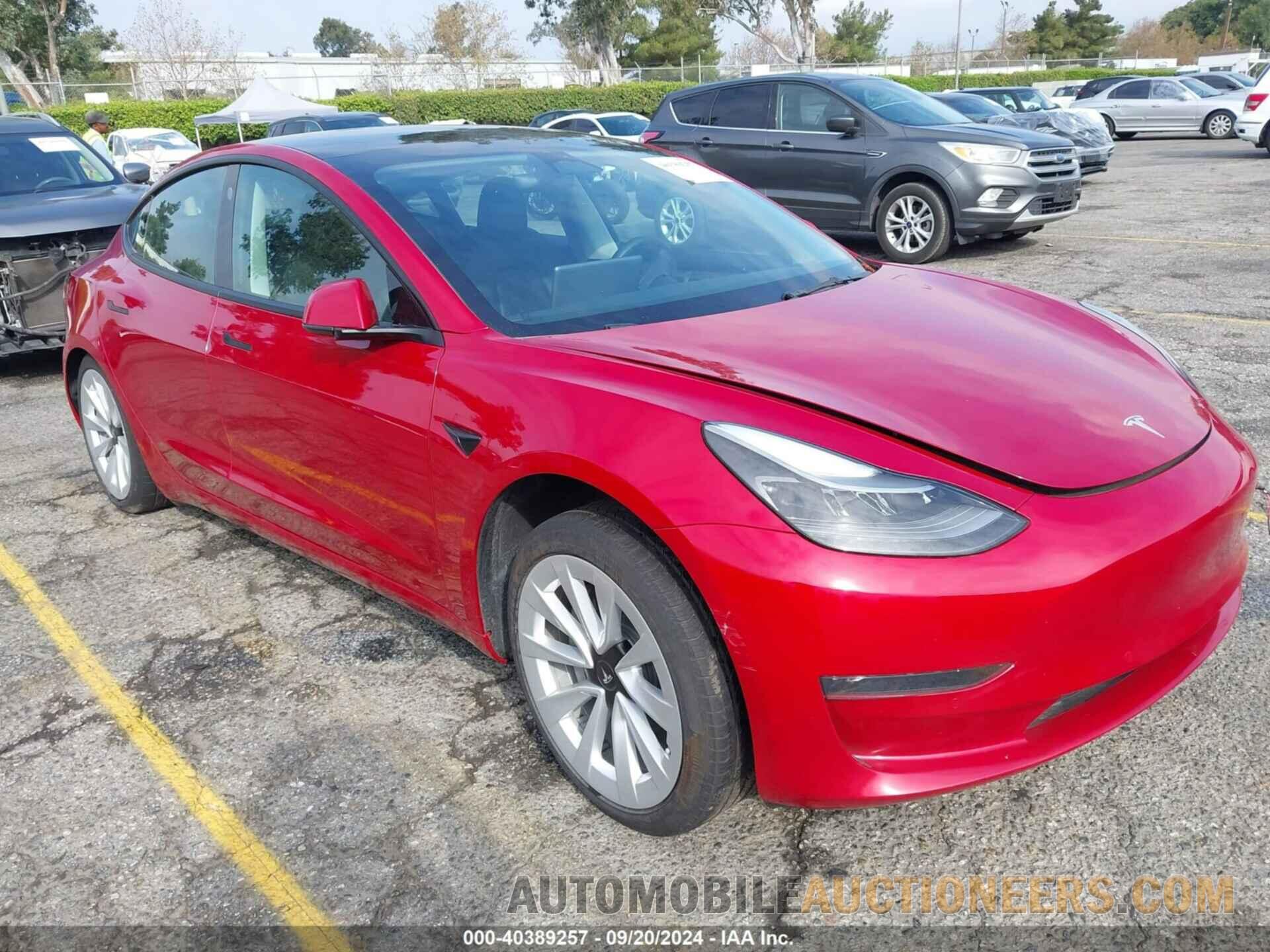 5YJ3E1EAXNF254636 TESLA MODEL 3 2022