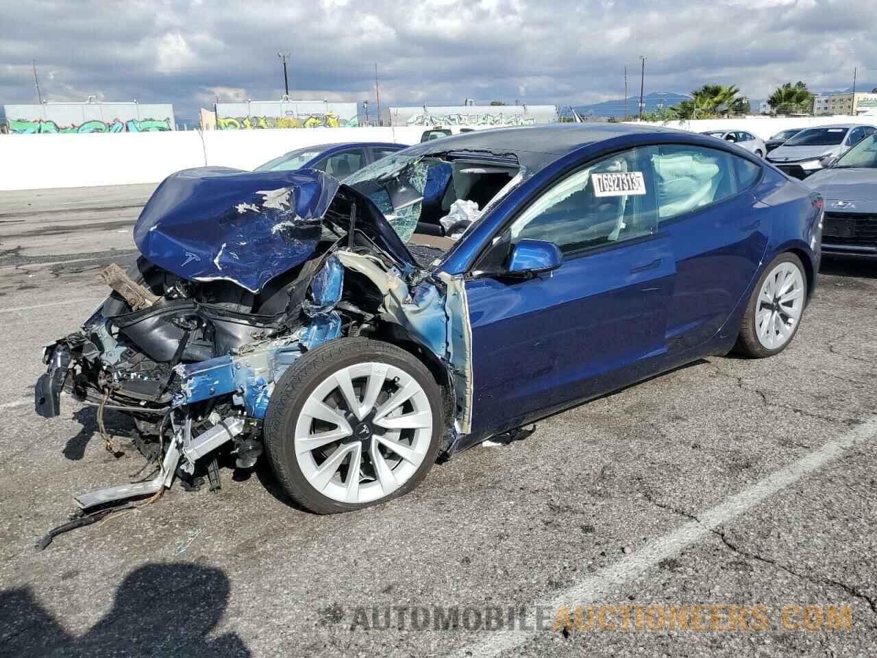 5YJ3E1EAXNF303916 TESLA MODEL 3 2022