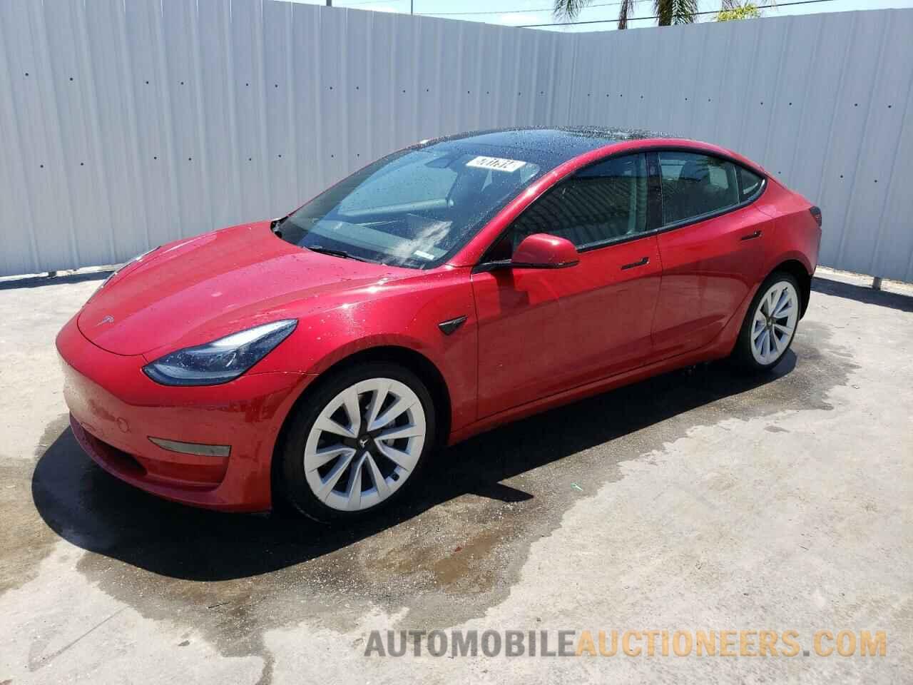 5YJ3E1EAXNF370094 TESLA MODEL 3 2022