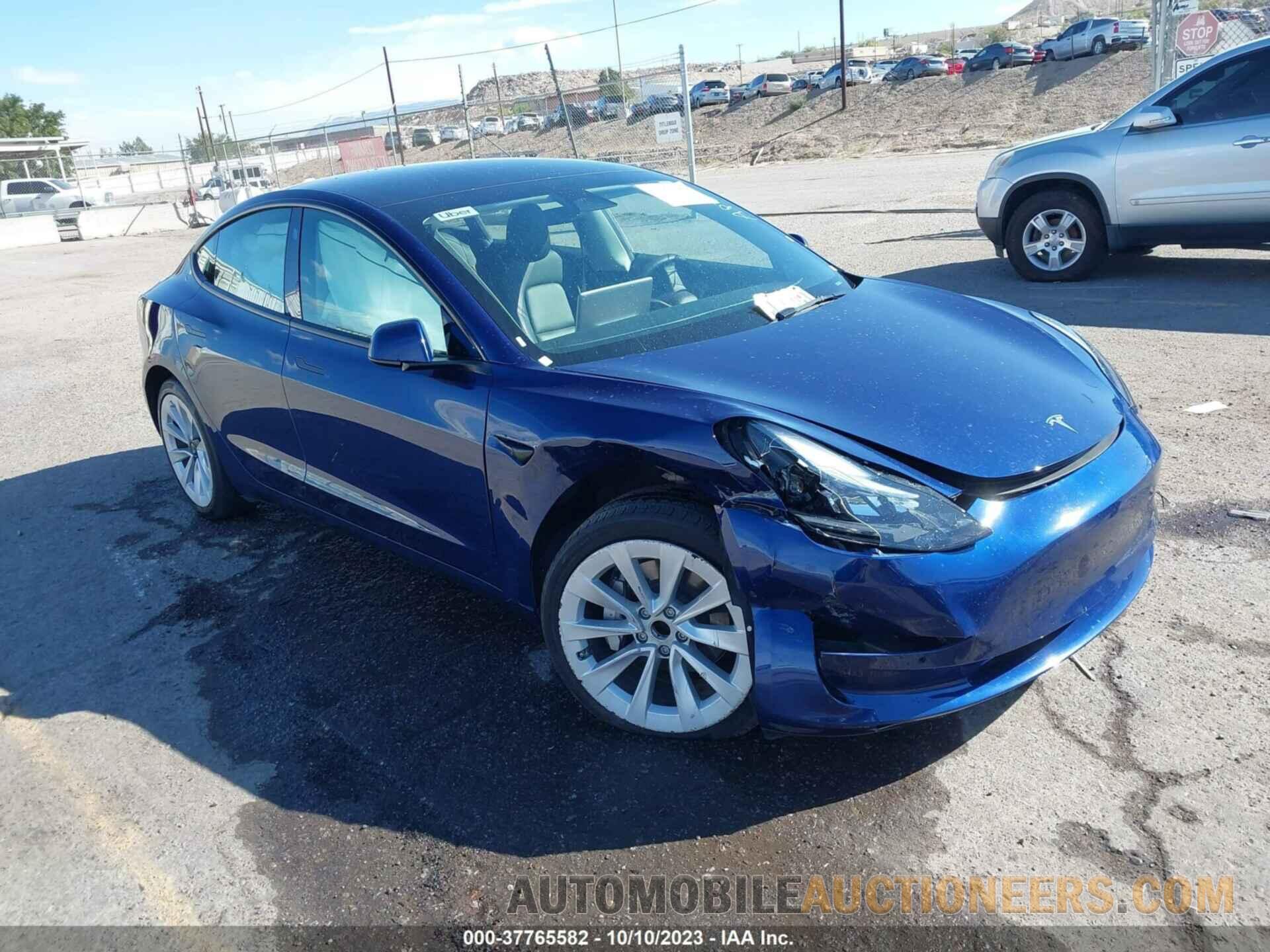 5YJ3E1EAXNF370127 TESLA MODEL 3 2022