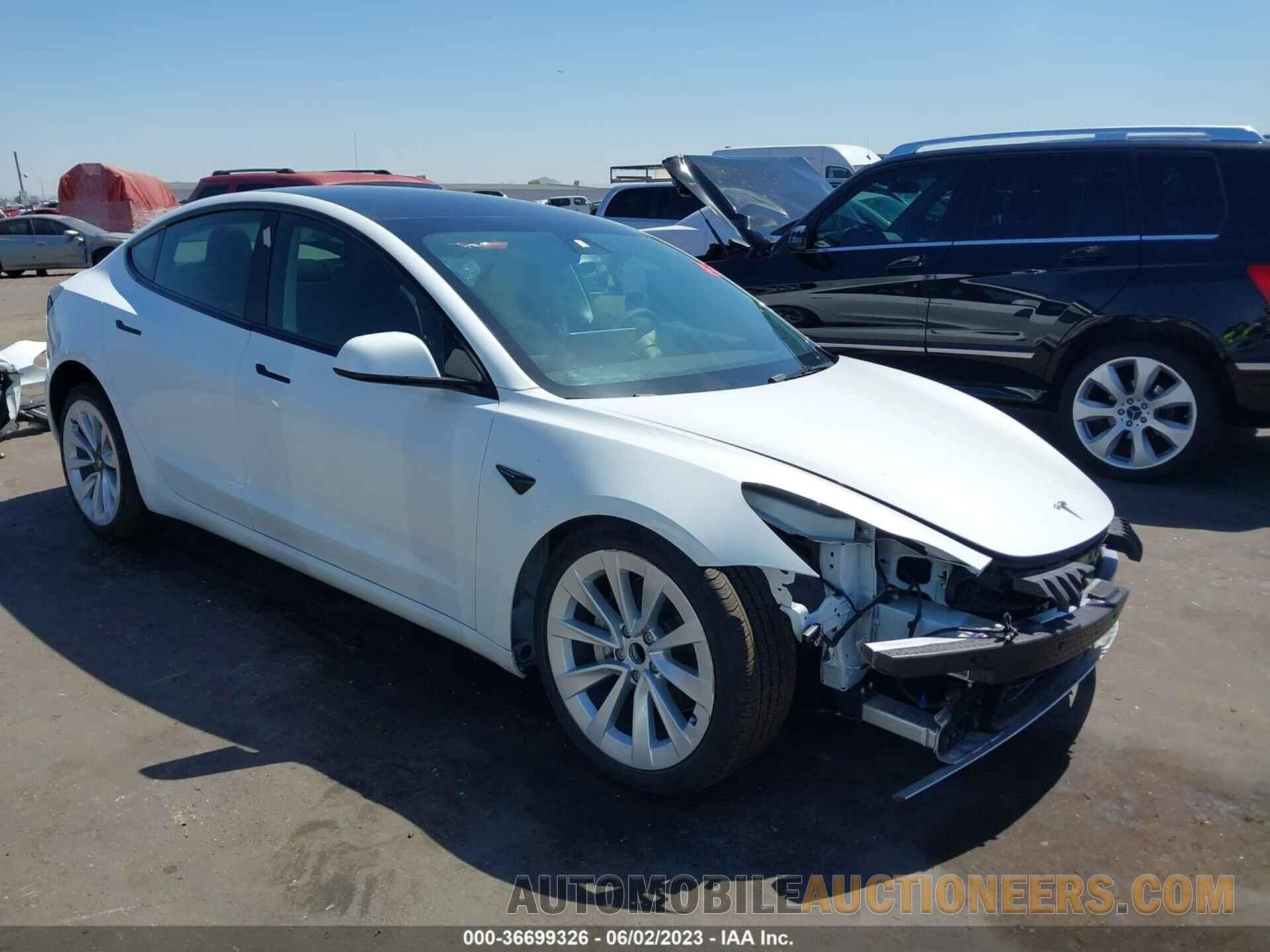 5YJ3E1EAXNF374193 TESLA MODEL 3 2022