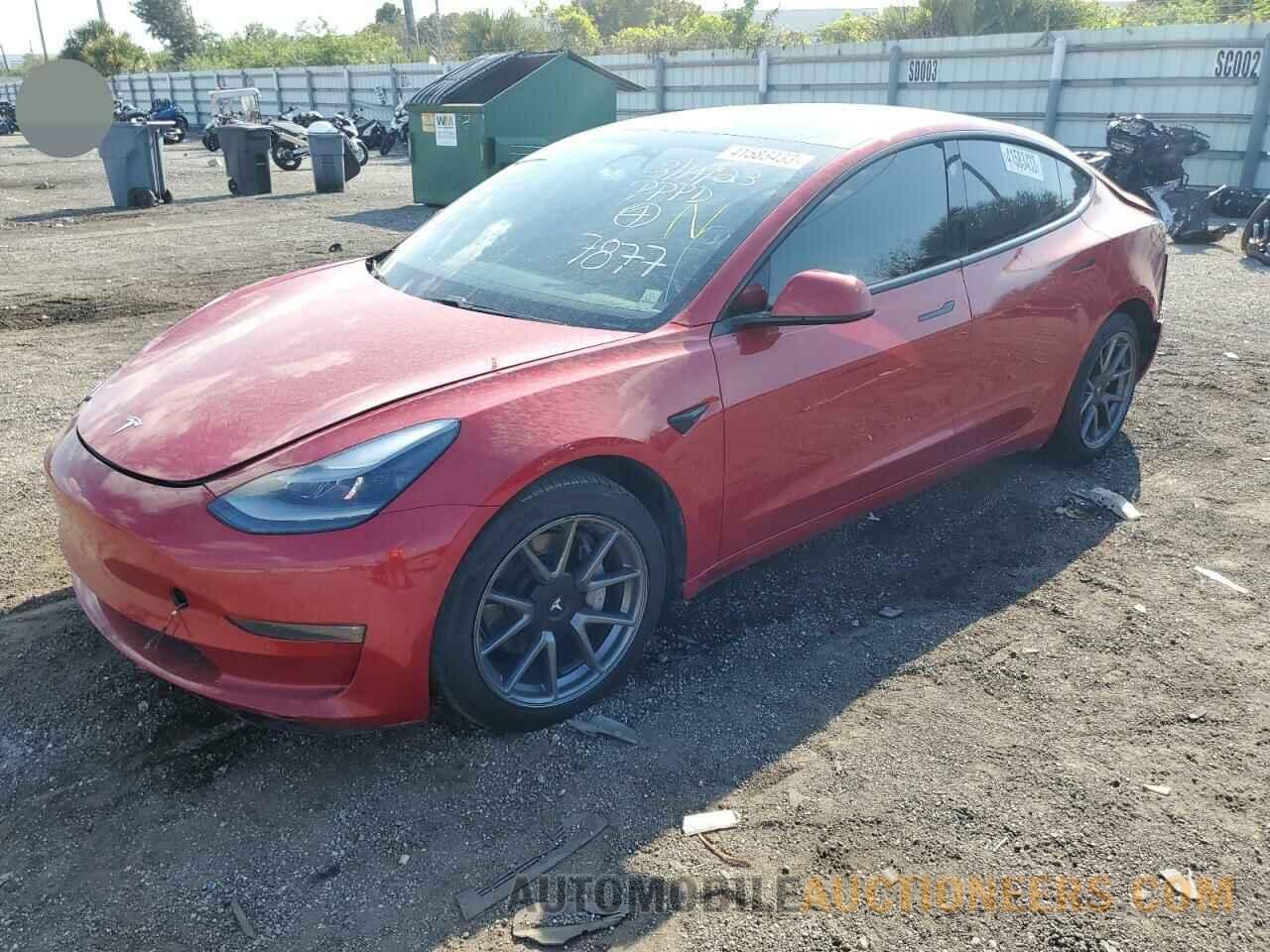 5YJ3E1EB0MF037877 TESLA MODEL 3 2021