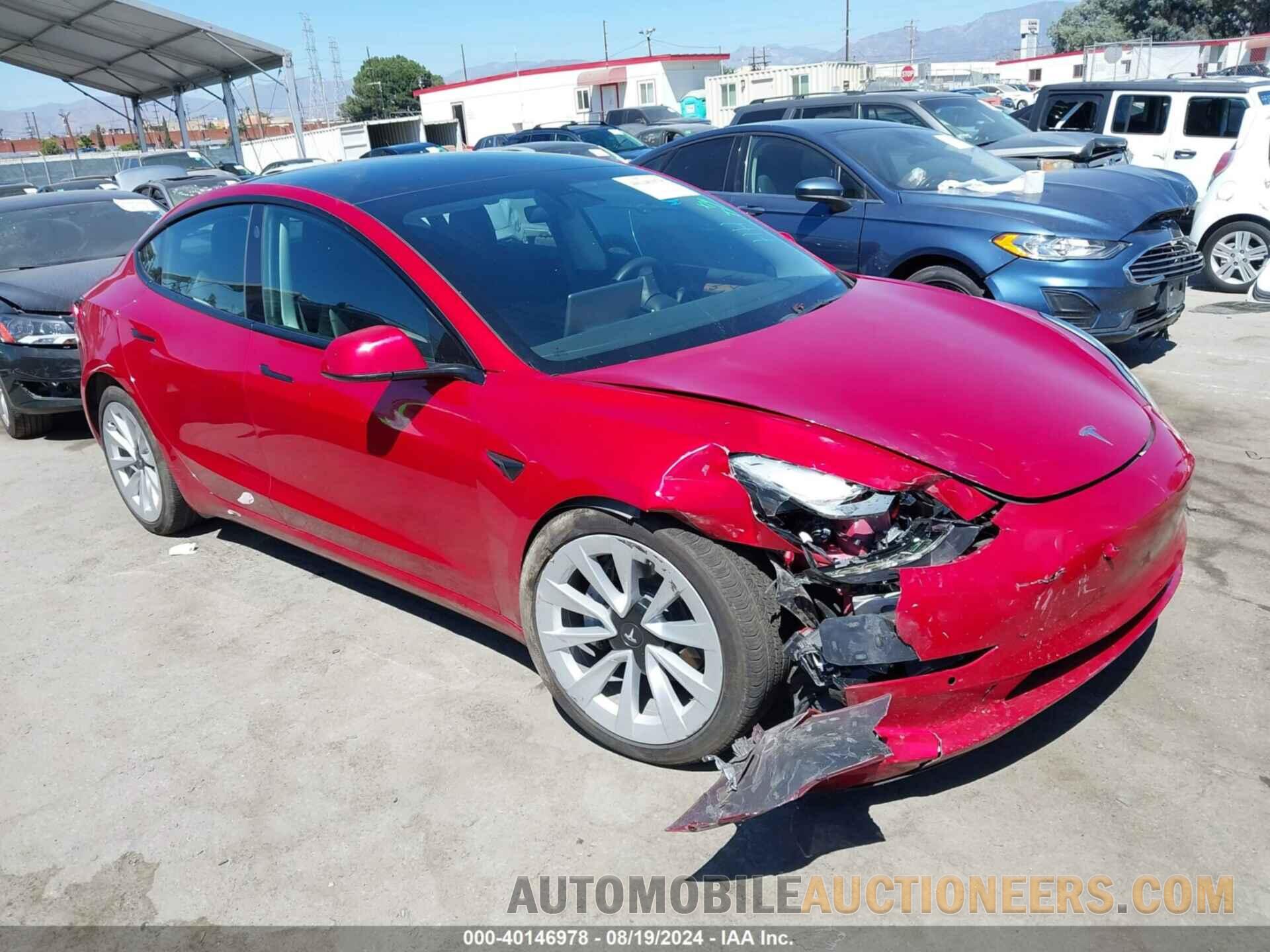 5YJ3E1EB0MF086206 TESLA MODEL 3 2021