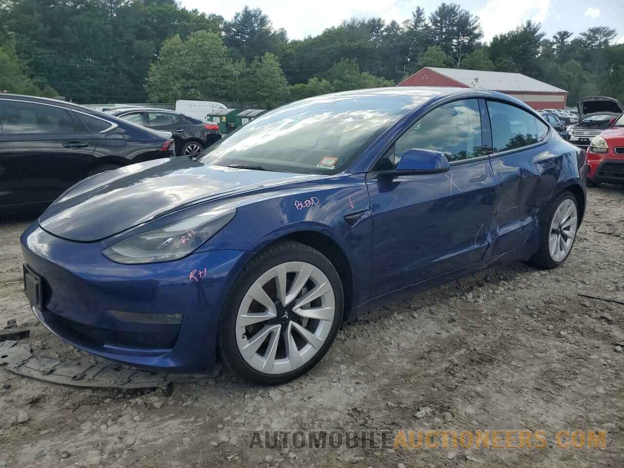 5YJ3E1EB0NF114684 TESLA MODEL 3 2022