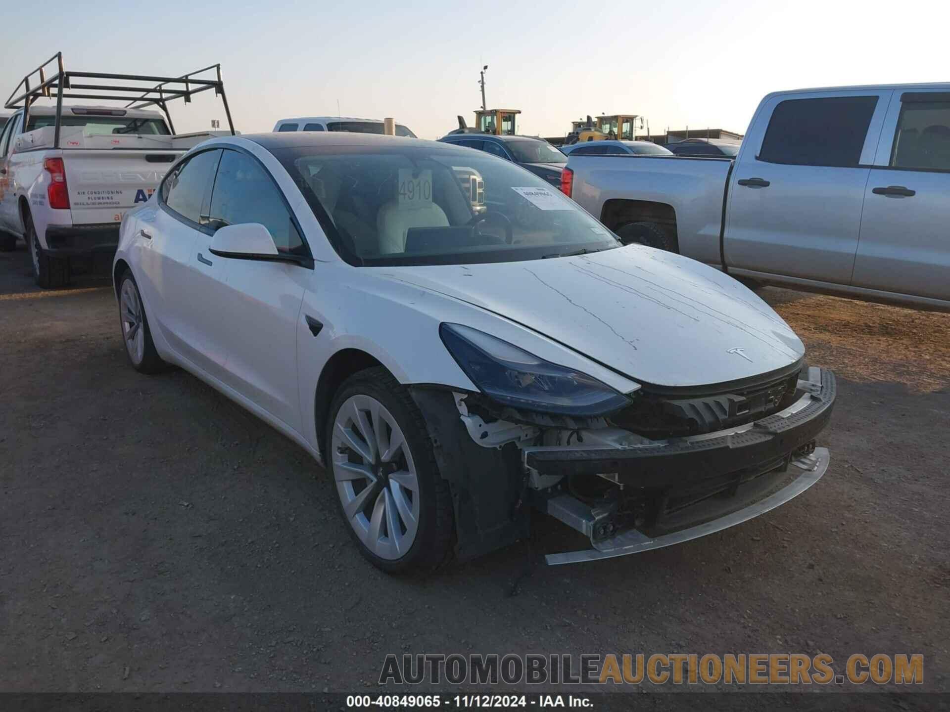 5YJ3E1EB0NF115284 TESLA MODEL 3 2022