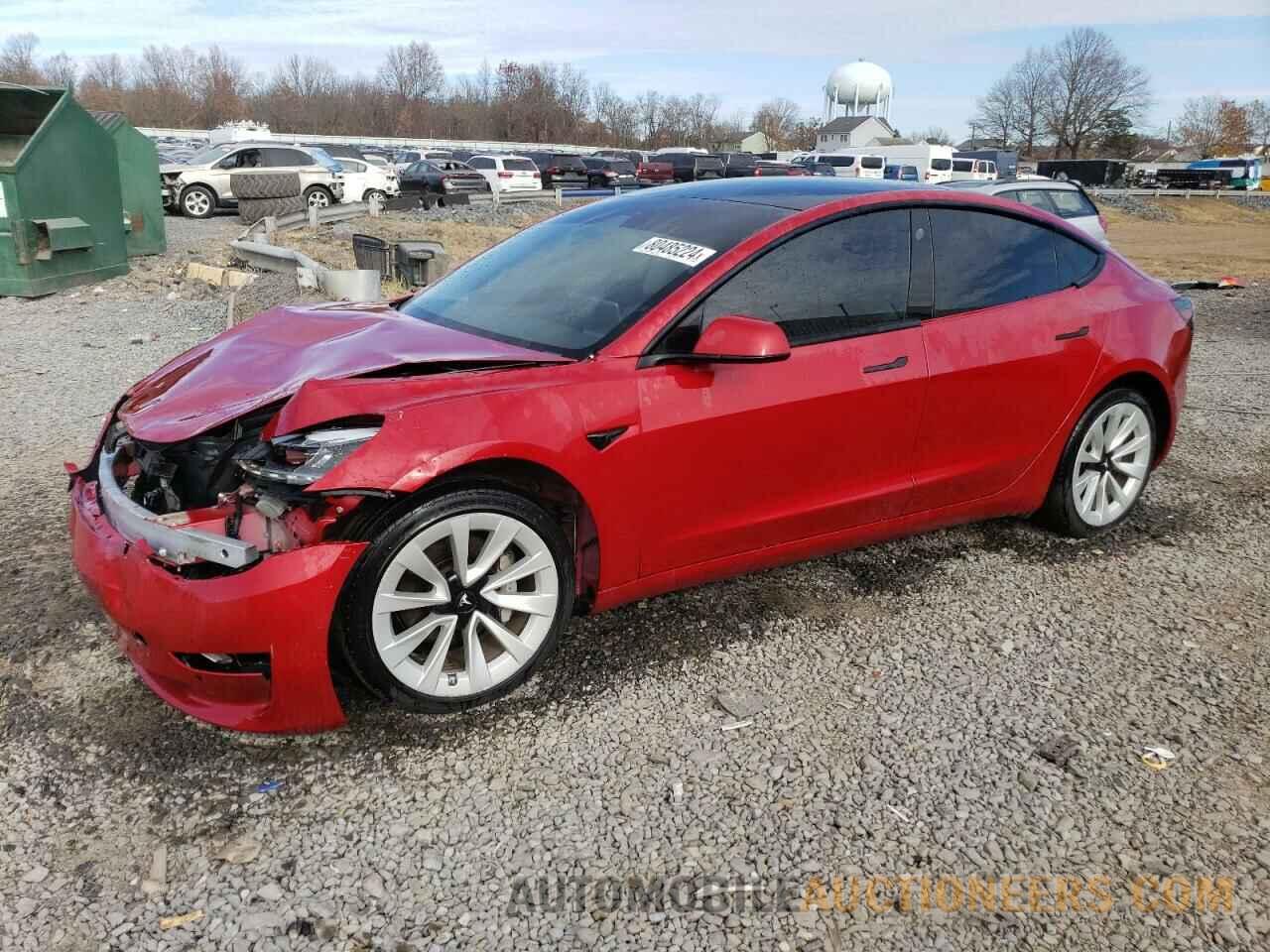 5YJ3E1EB0NF117732 TESLA MODEL 3 2022