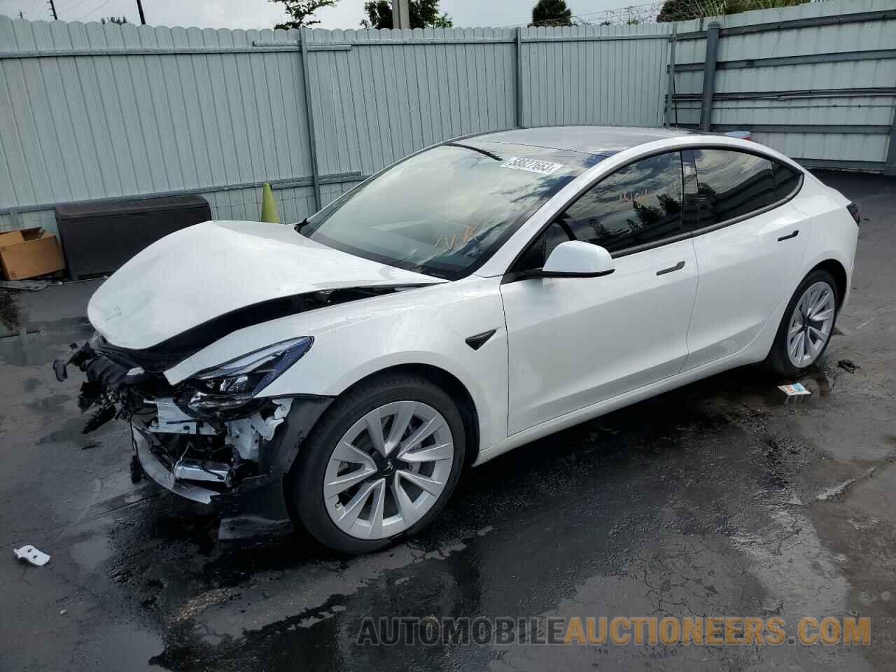 5YJ3E1EB0NF118458 TESLA MODEL 3 2022