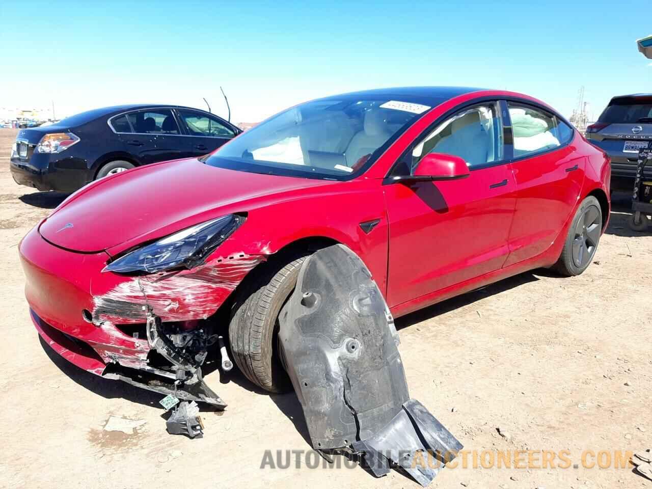 5YJ3E1EB0NF128777 TESLA MODEL 3 2022