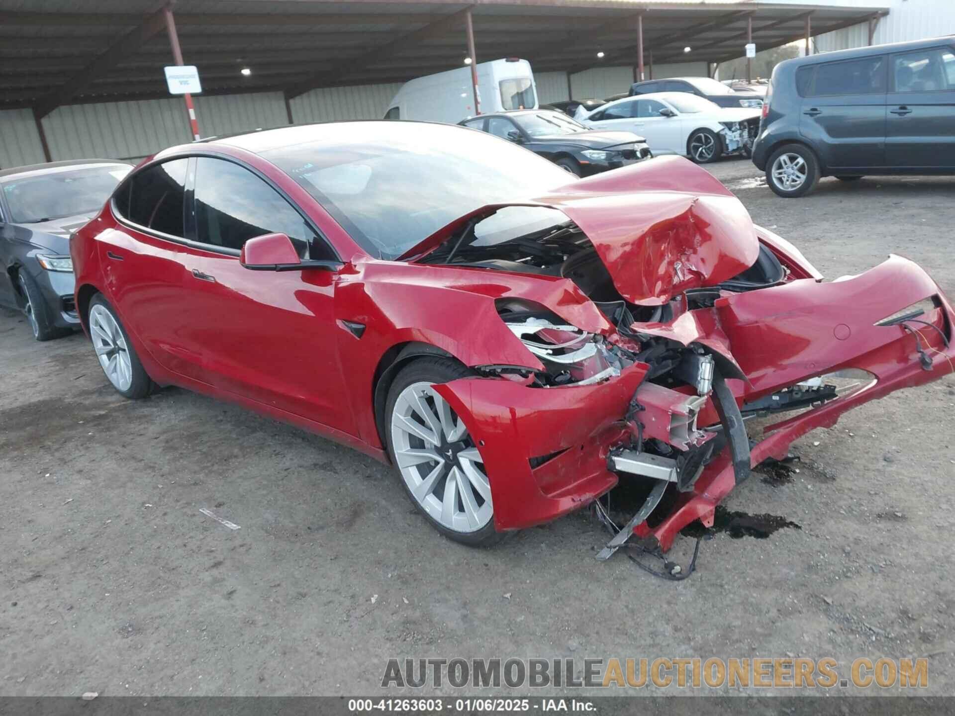 5YJ3E1EB0NF130156 TESLA MODEL 3 2022