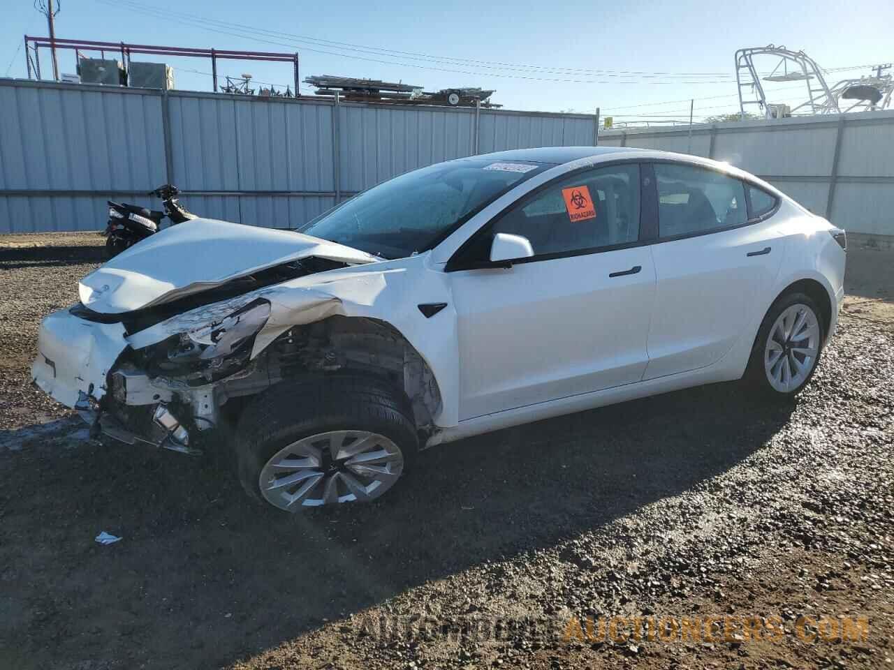 5YJ3E1EB0NF178885 TESLA MODEL 3 2022