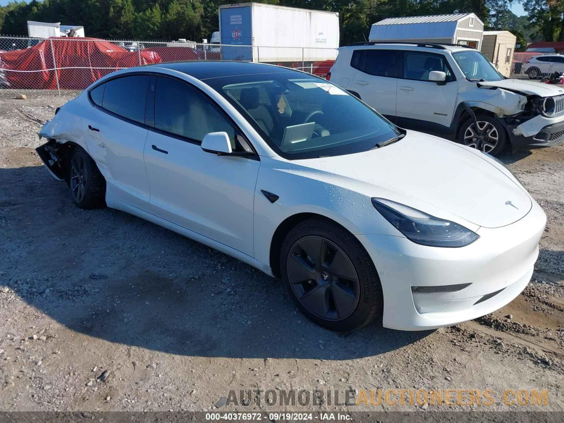 5YJ3E1EB0NF193421 TESLA MODEL 3 2022