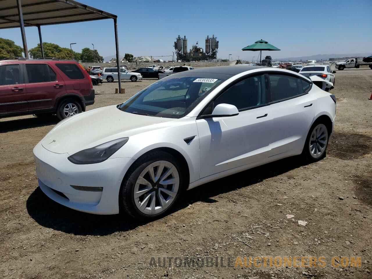 5YJ3E1EB0NF196447 TESLA MODEL 3 2022