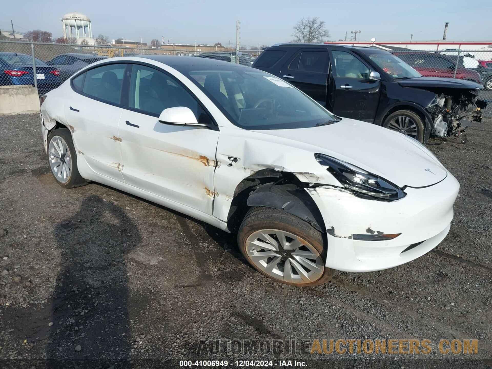 5YJ3E1EB0NF208516 TESLA MODEL 3 2022