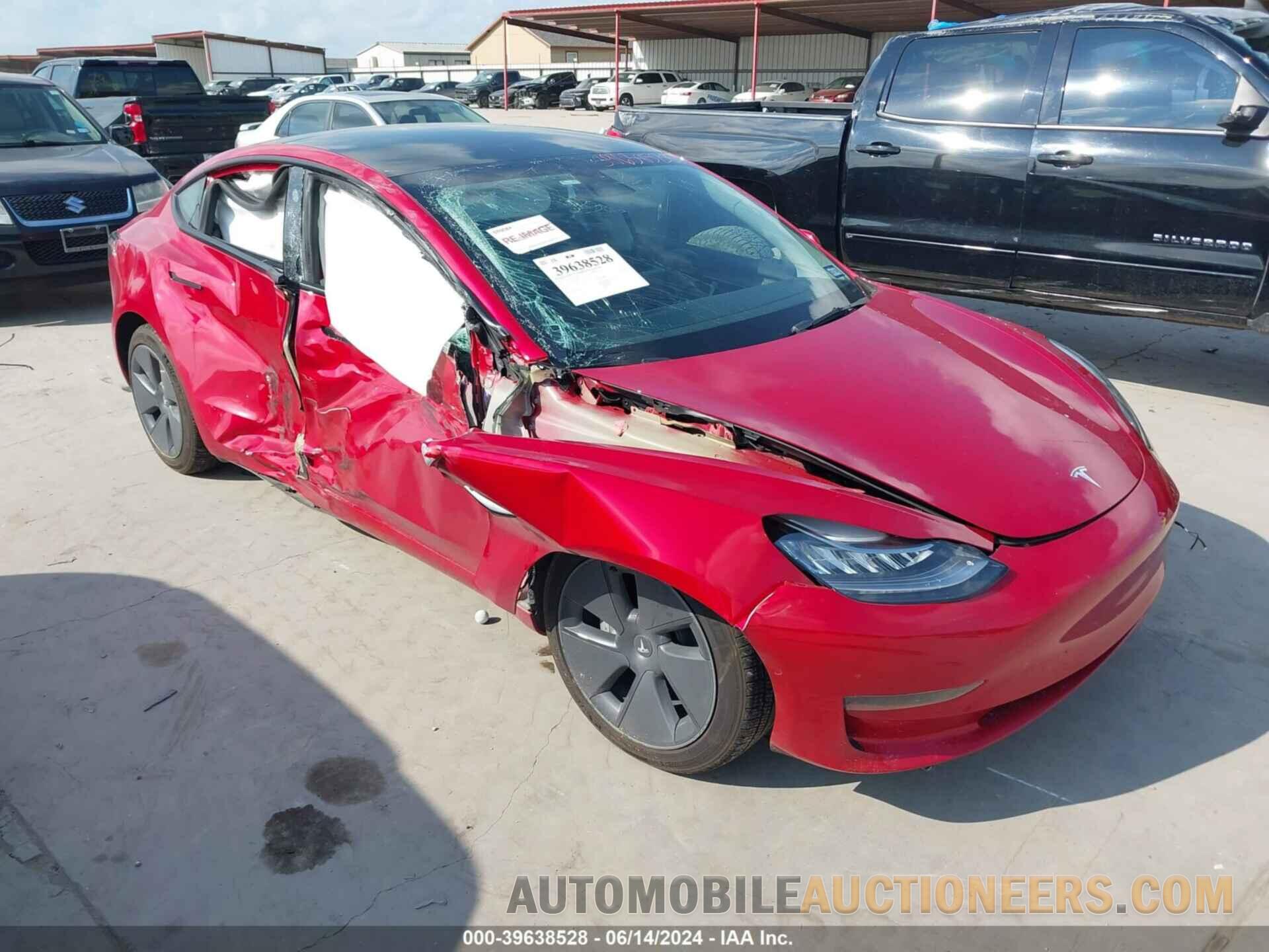 5YJ3E1EB0NF245453 TESLA MODEL 3 2022