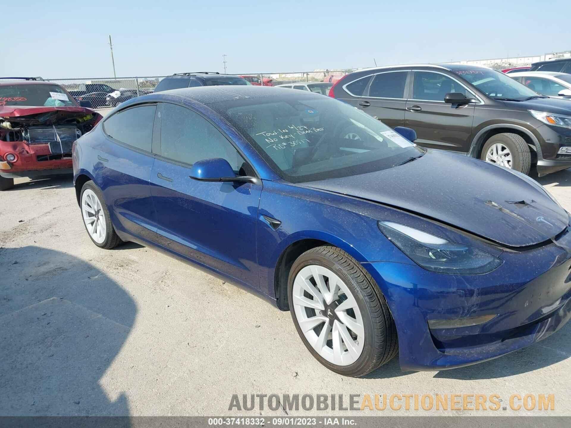 5YJ3E1EB0NF268893 TESLA MODEL 3 2022