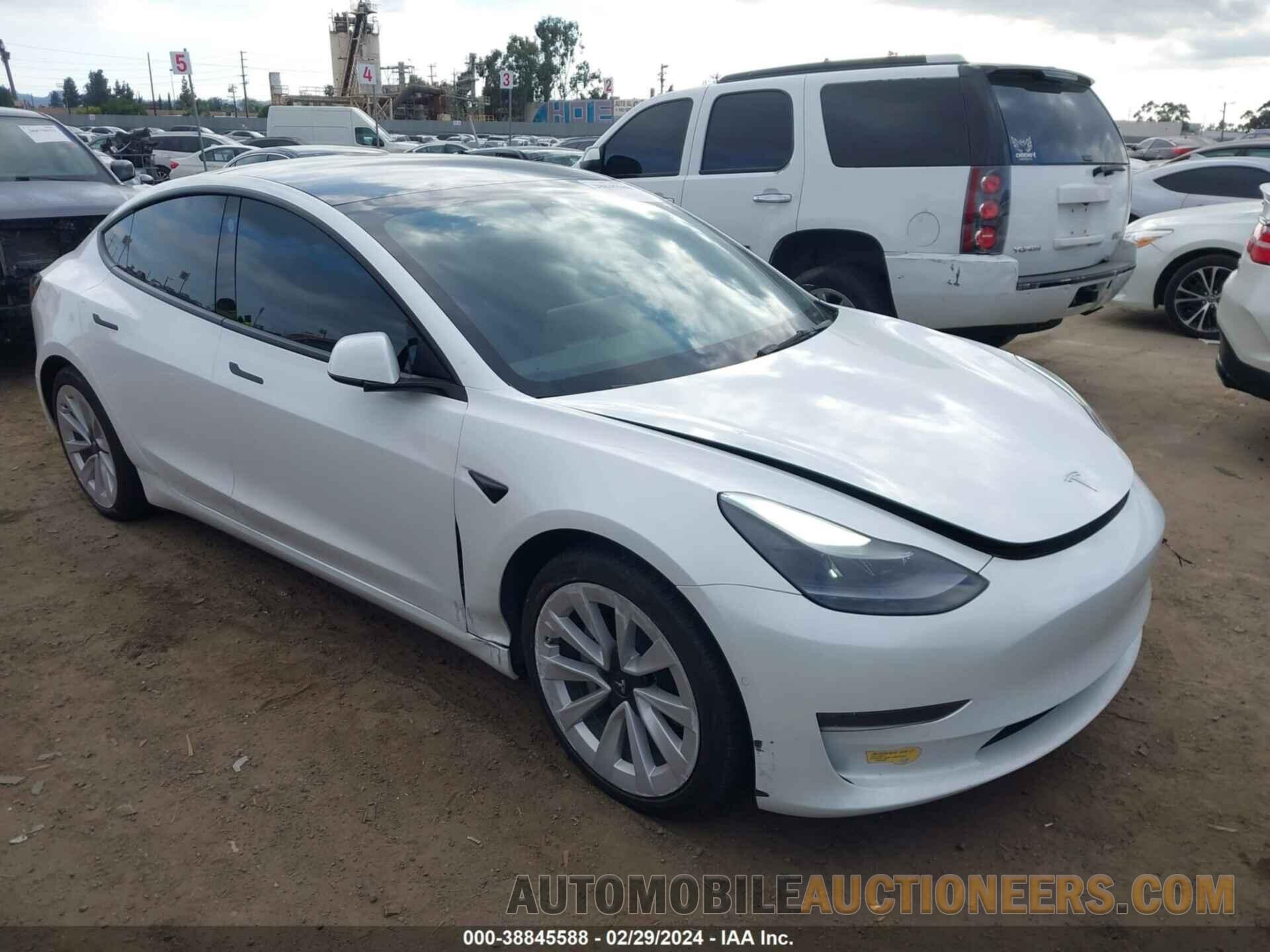 5YJ3E1EB0NF273334 TESLA MODEL 3 2022