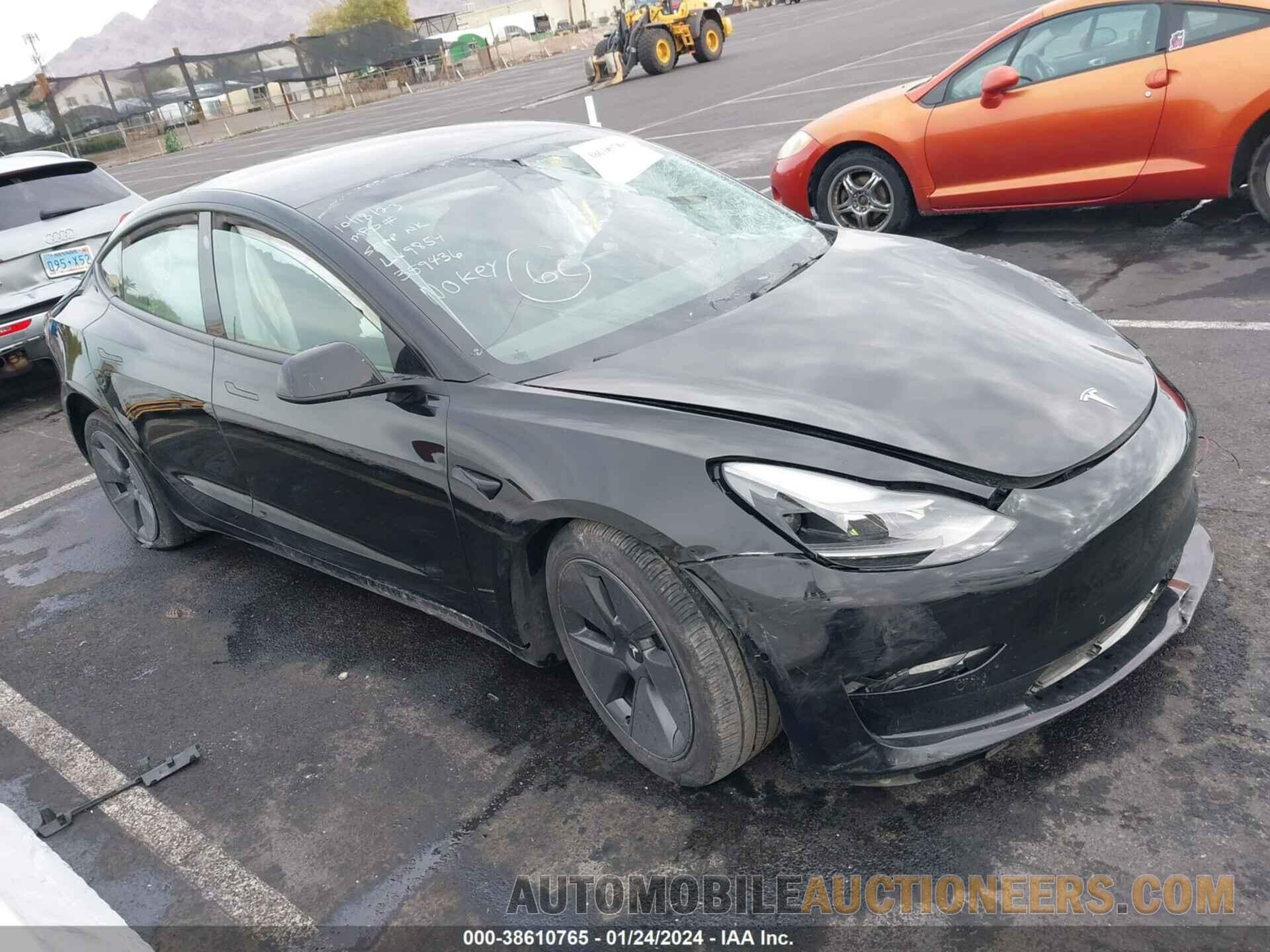 5YJ3E1EB0NF352390 TESLA MODEL 3 2022