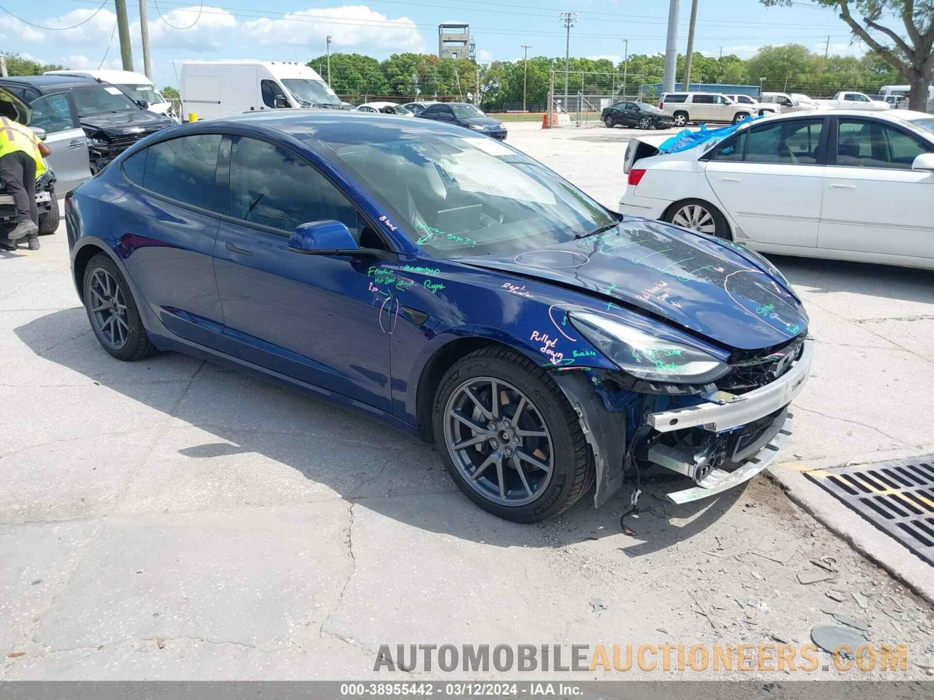 5YJ3E1EB1NF105203 TESLA MODEL 3 2022