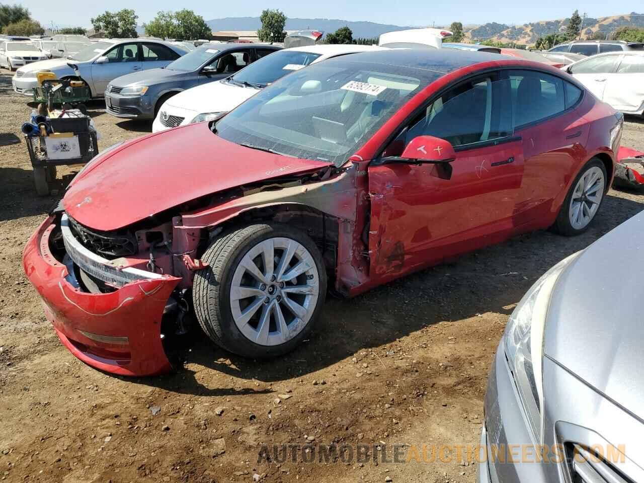 5YJ3E1EB1NF108540 TESLA MODEL 3 2022