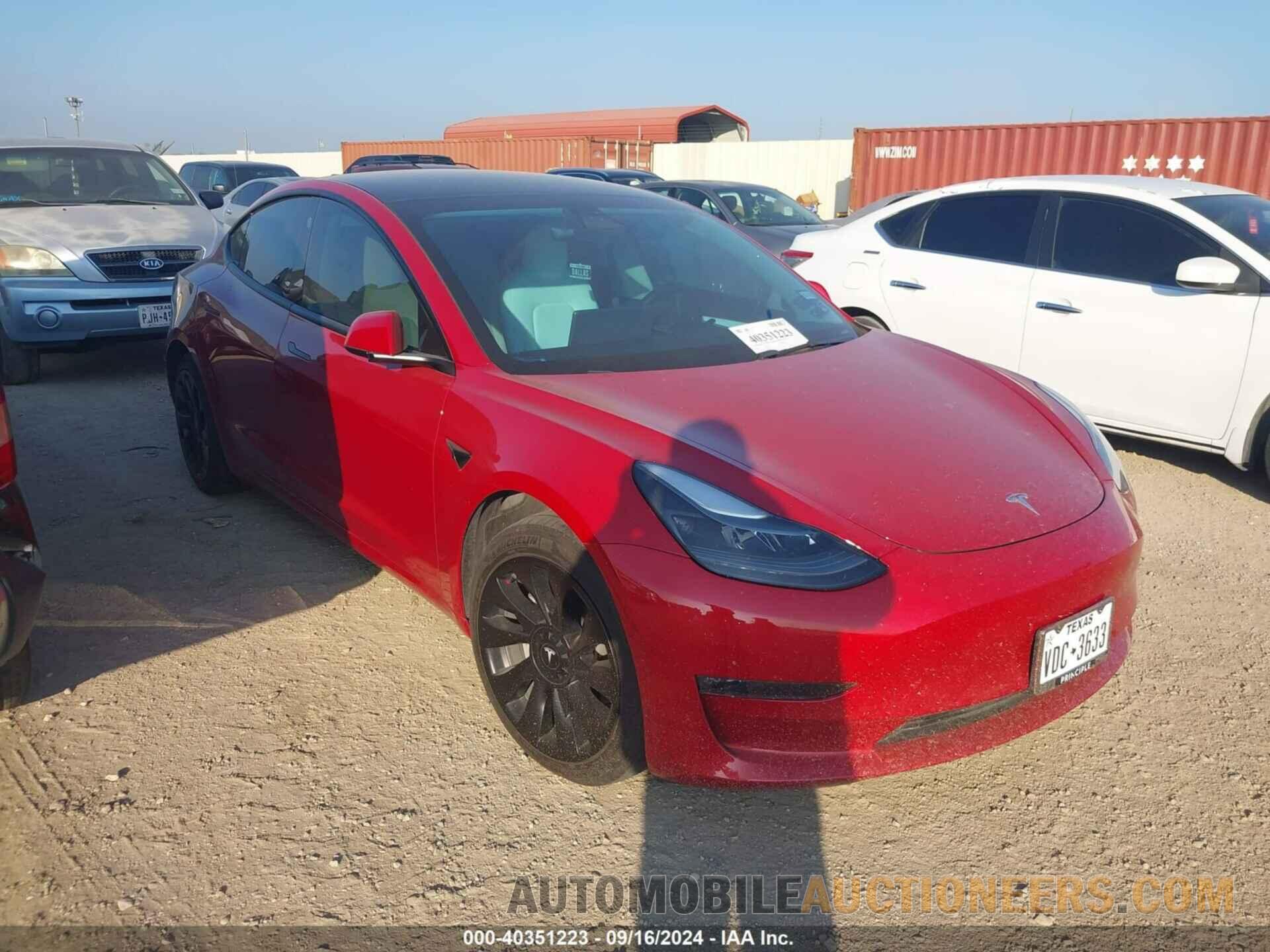 5YJ3E1EB1NF131137 TESLA MODEL 3 2022