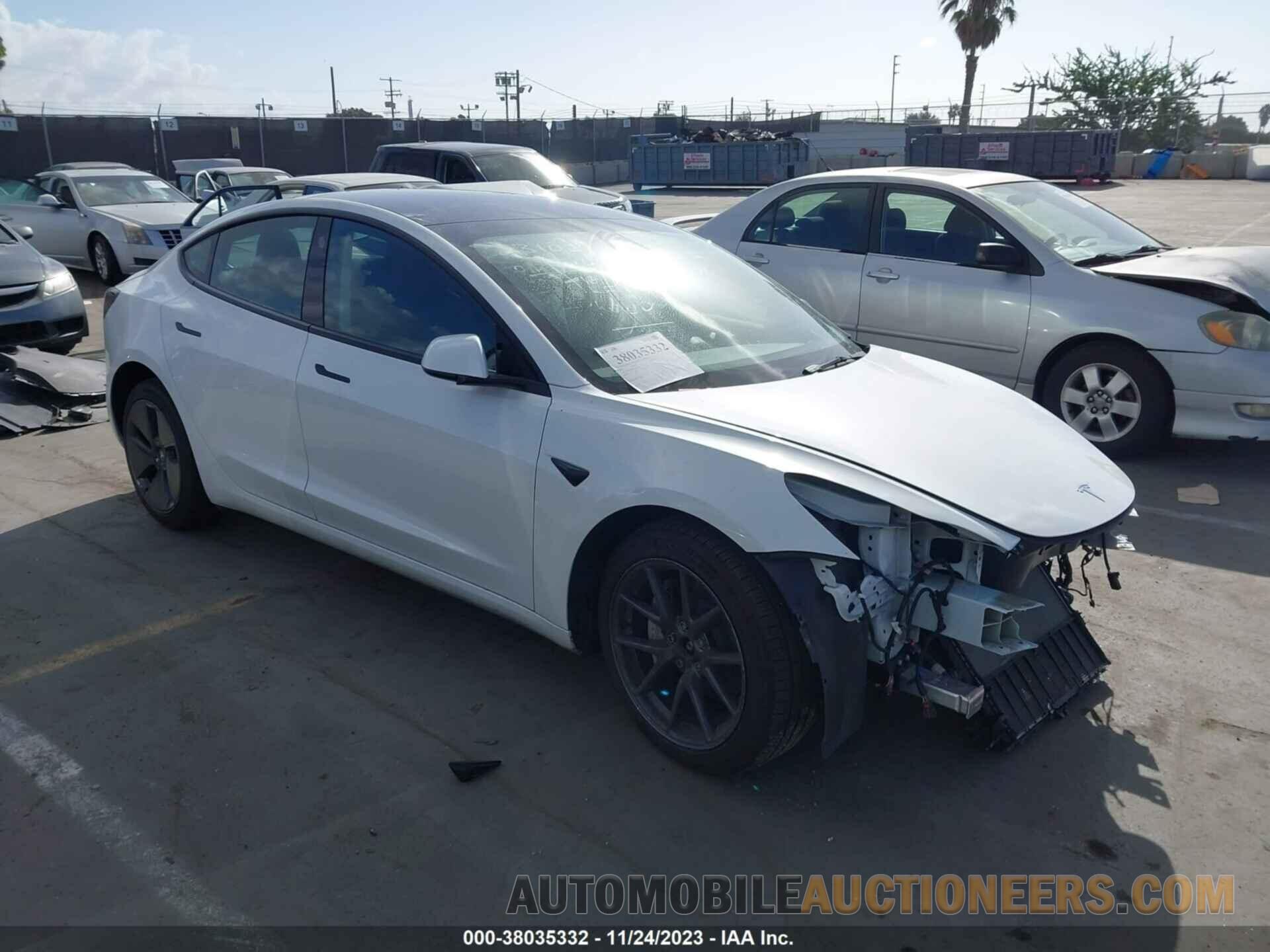 5YJ3E1EB1NF166938 TESLA MODEL 3 2022