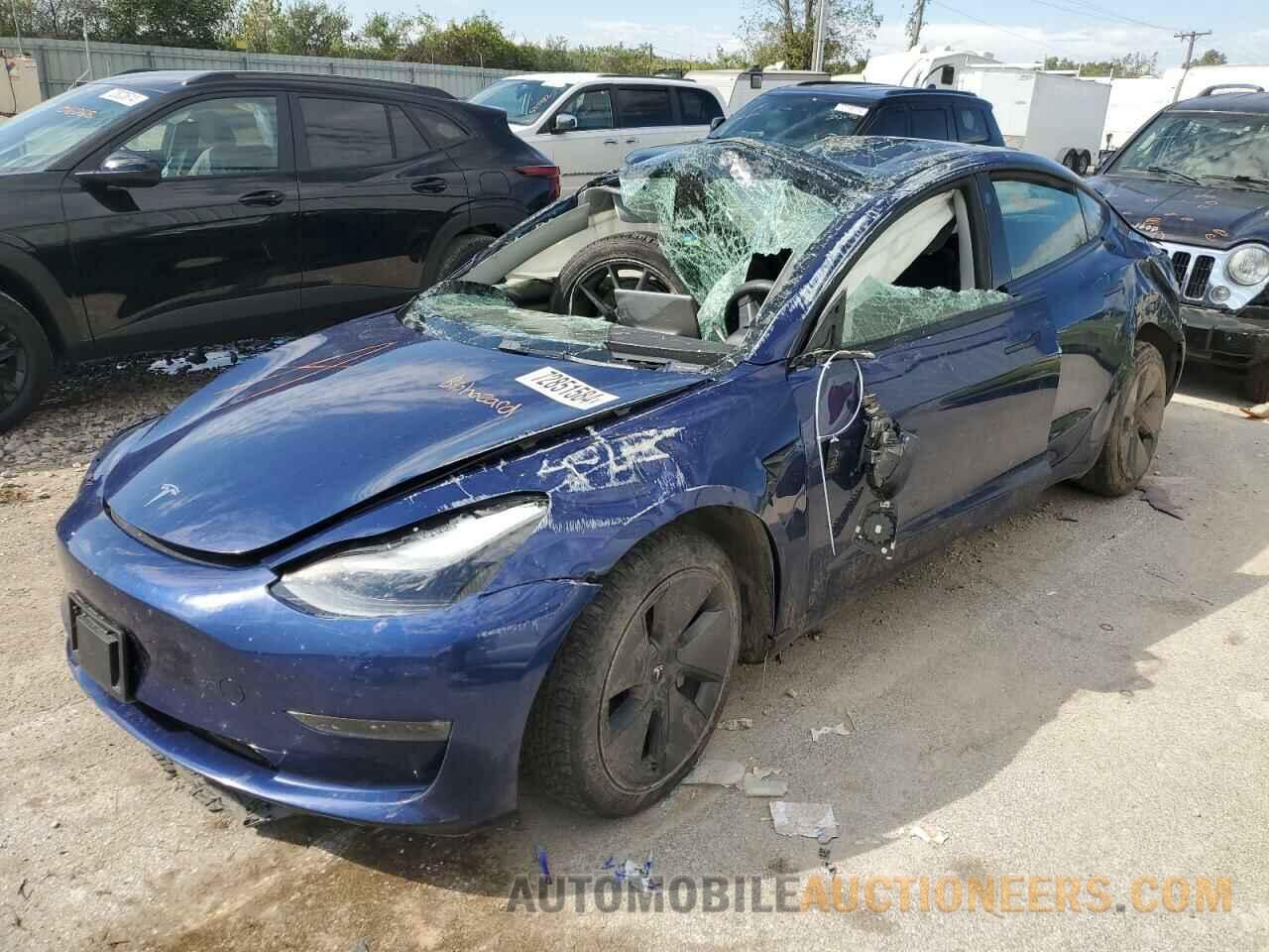 5YJ3E1EB1NF192164 TESLA MODEL 3 2022