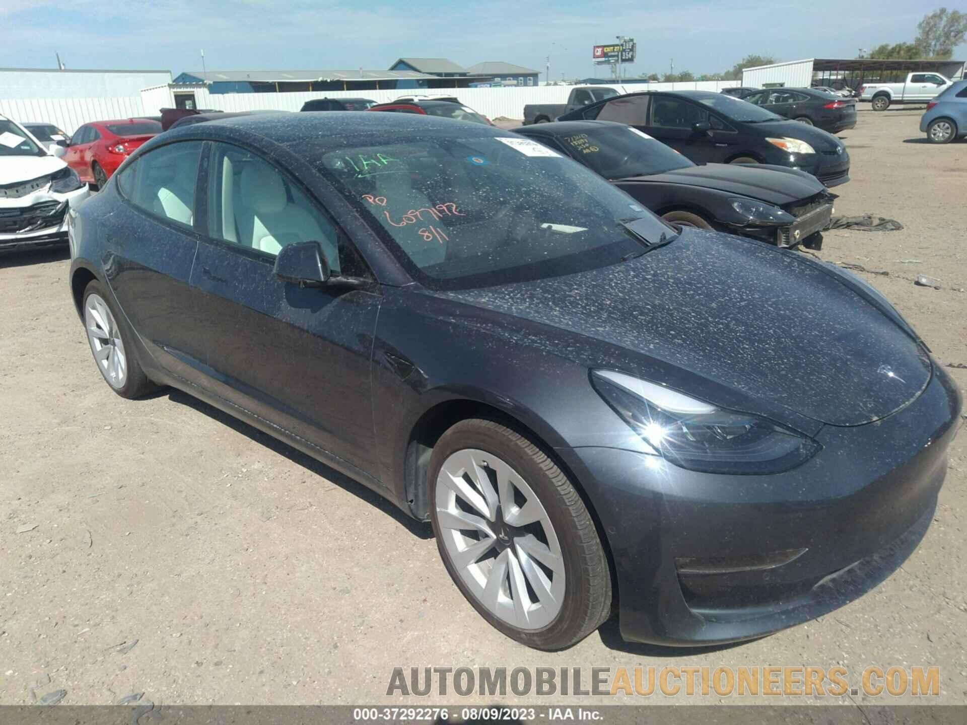 5YJ3E1EB1NF264349 TESLA MODEL 3 2022