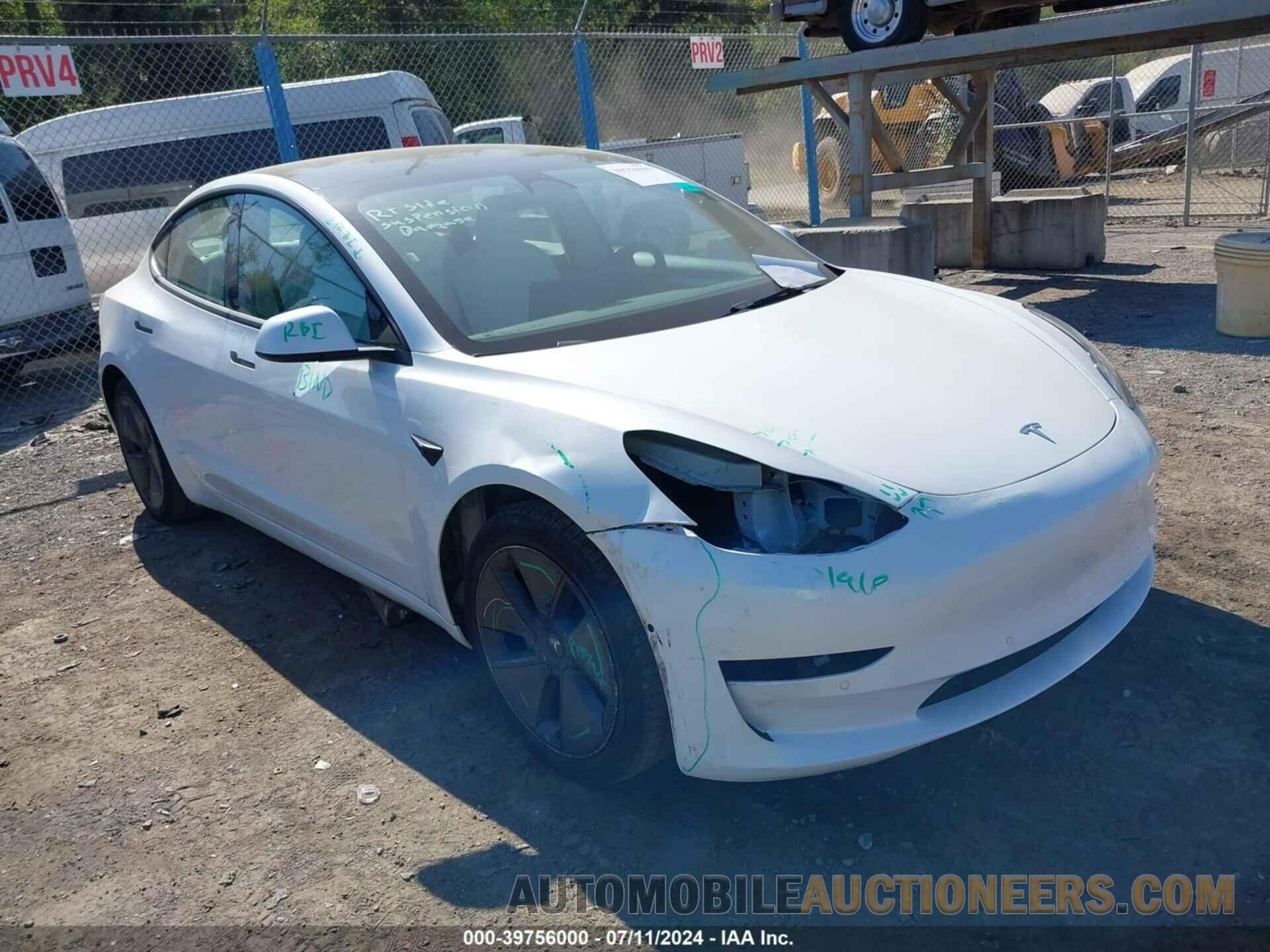 5YJ3E1EB1NF270331 TESLA MODEL 3 2022