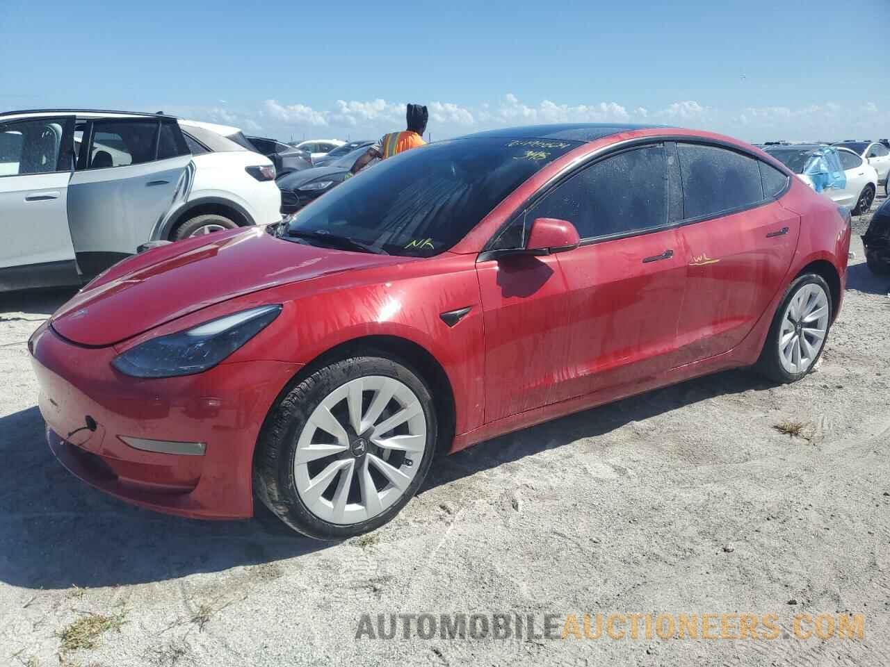 5YJ3E1EB1NF328695 TESLA MODEL 3 2022