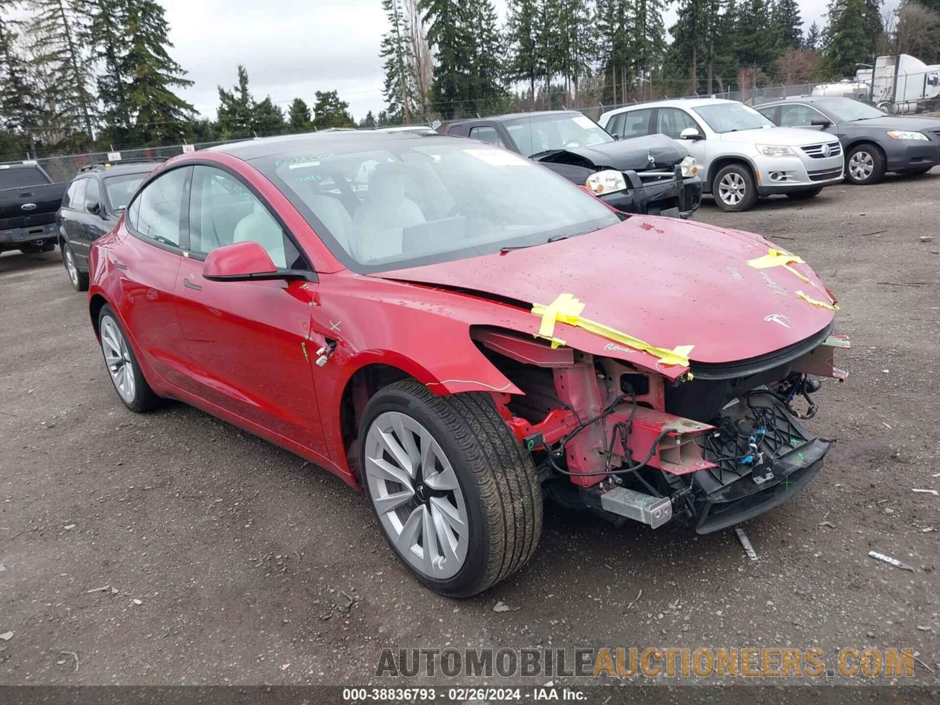 5YJ3E1EB2MF057192 TESLA MODEL 3 2021