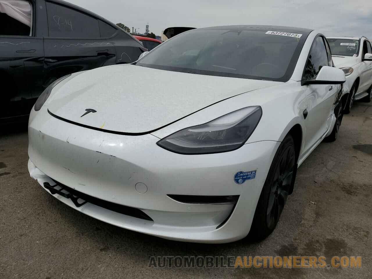 5YJ3E1EB2MF872850 TESLA MODEL 3 2021