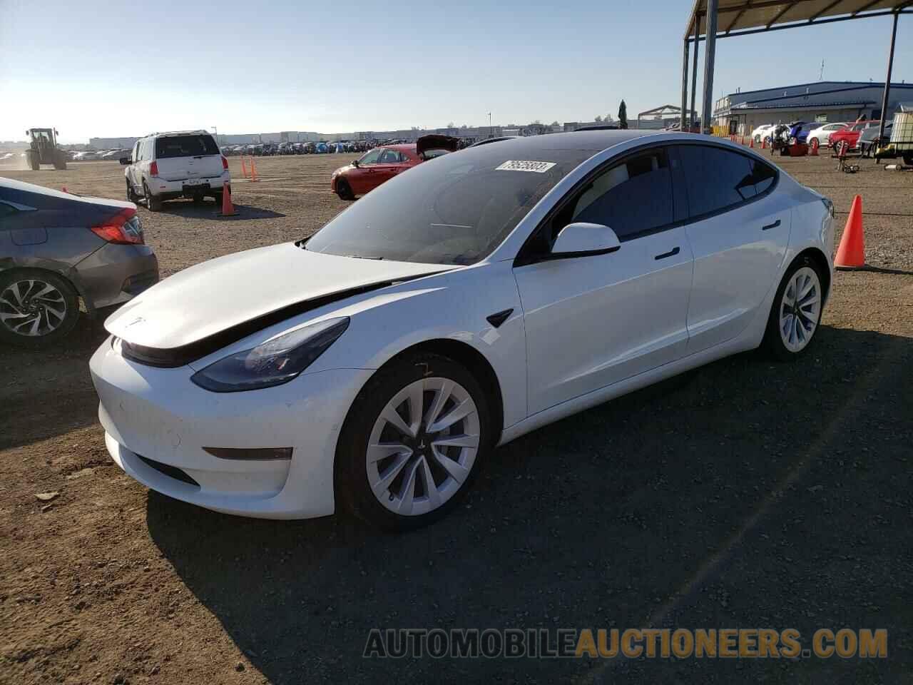 5YJ3E1EB2NF137707 TESLA MODEL 3 2022